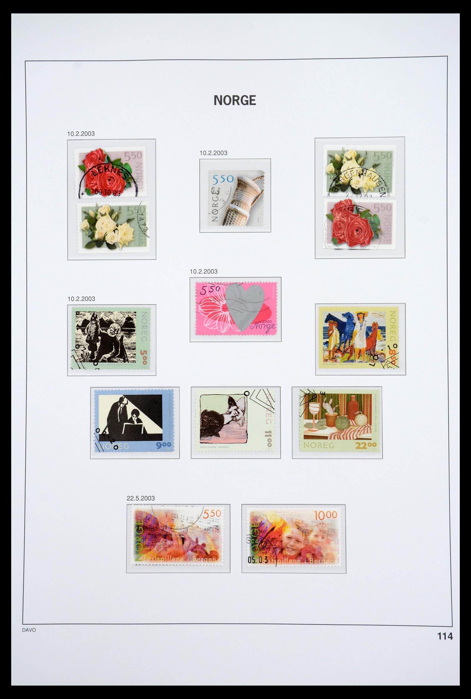 36691 130 - Postzegelverzameling 36691 Norway 1855-2007.