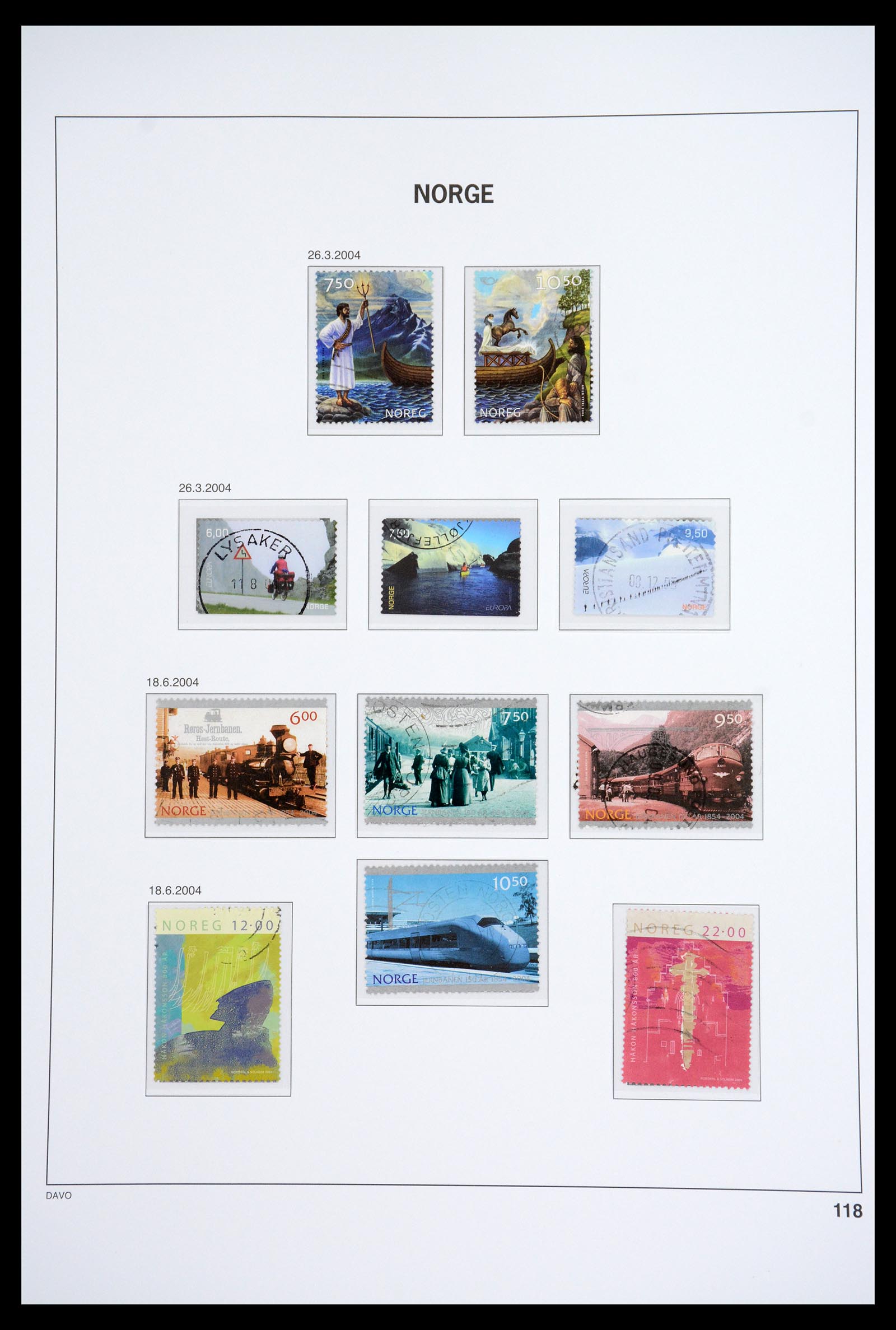 36691 134 - Postzegelverzameling 36691 Norway 1855-2007.