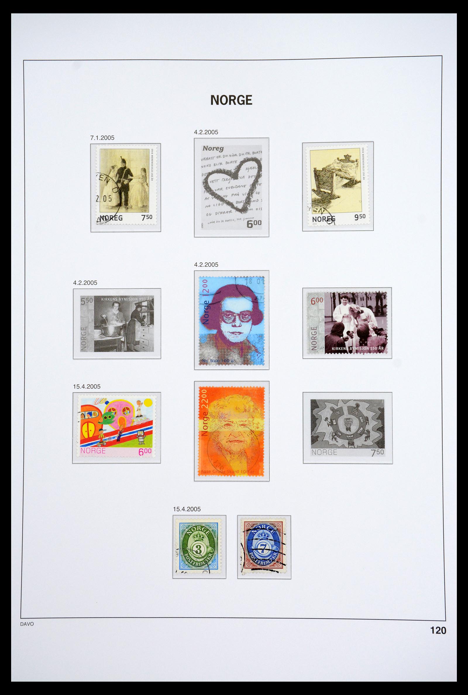 36691 136 - Postzegelverzameling 36691 Norway 1855-2007.