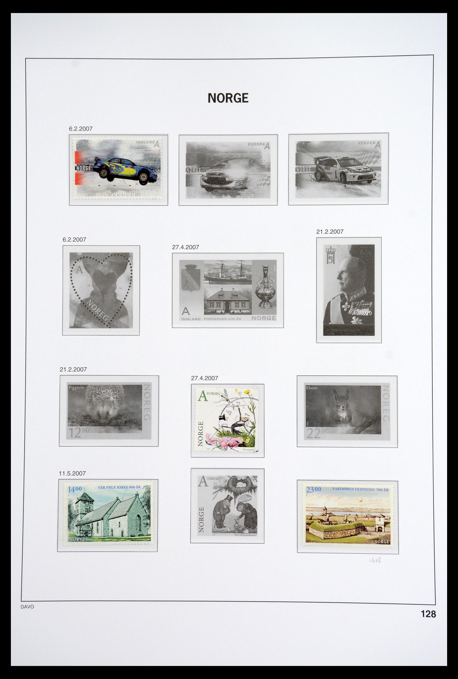 36691 144 - Postzegelverzameling 36691 Norway 1855-2007.