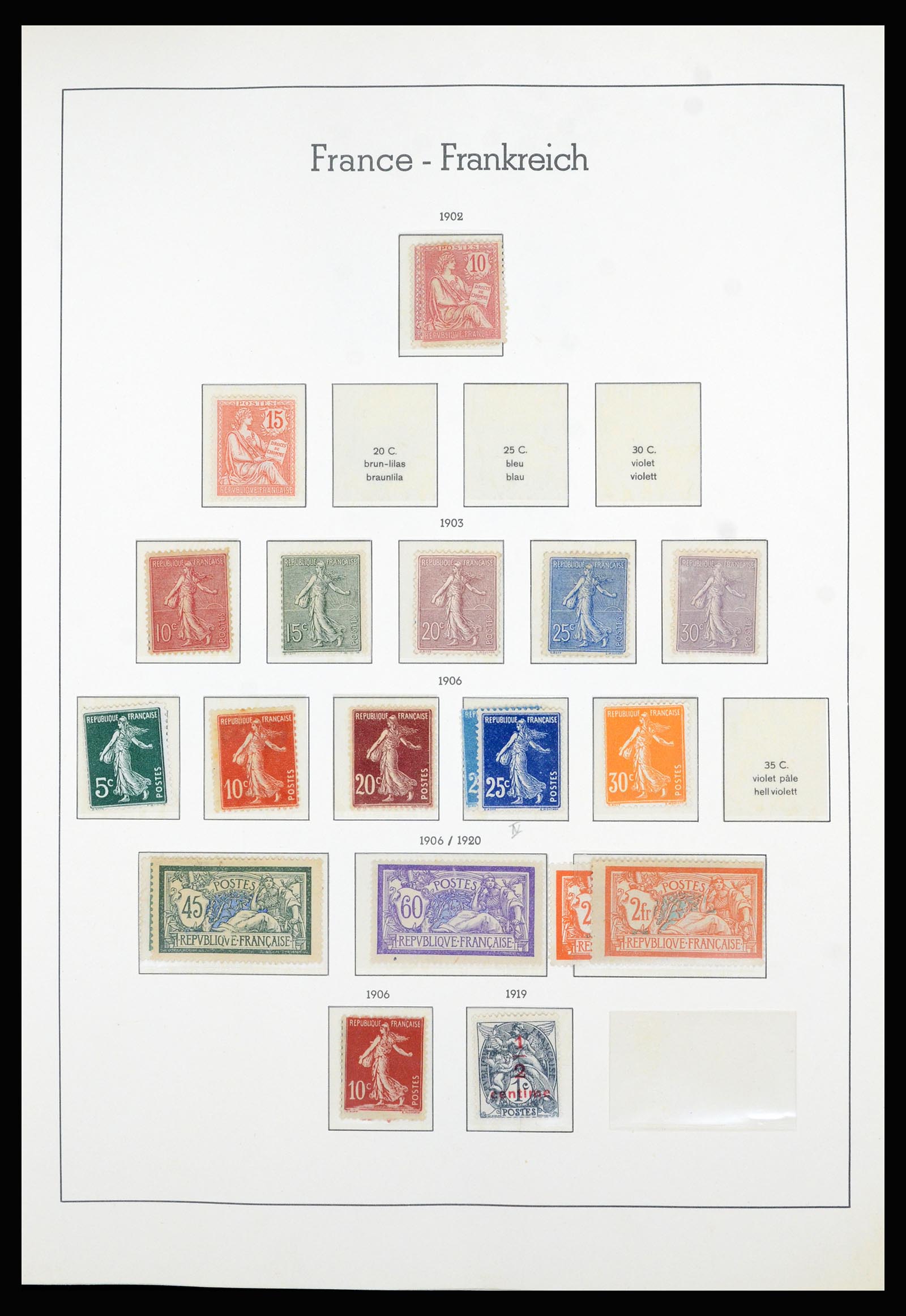 36694 006 - Postzegelverzameling 36694 Frankrijk 1863-2006.