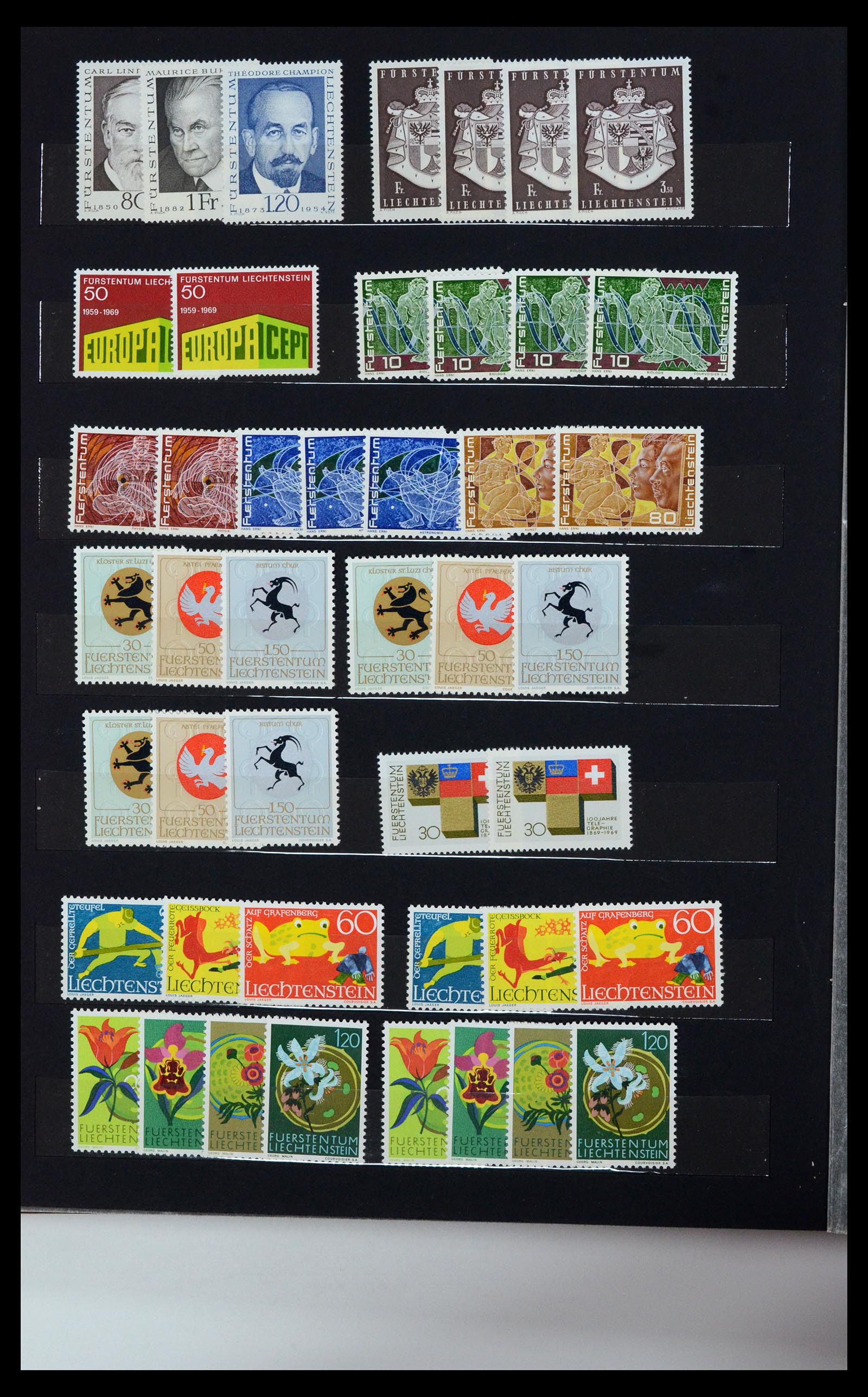 36697 012 - Stamp collection 36697 Liechtenstein 1912-1985.