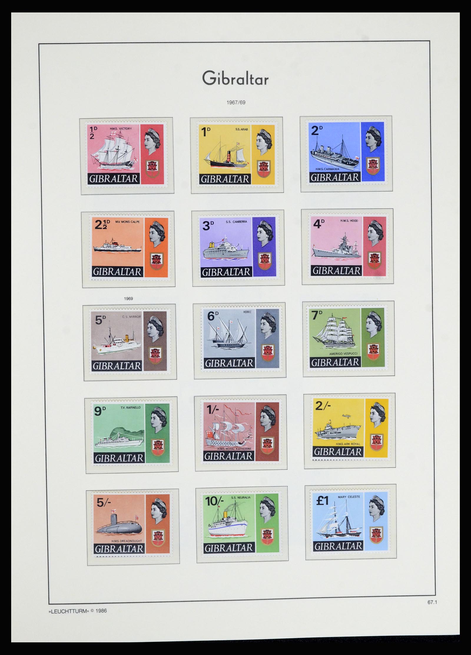 36700 020 - Postzegelverzameling 36700 Gibraltar 1857(!!)-2013.