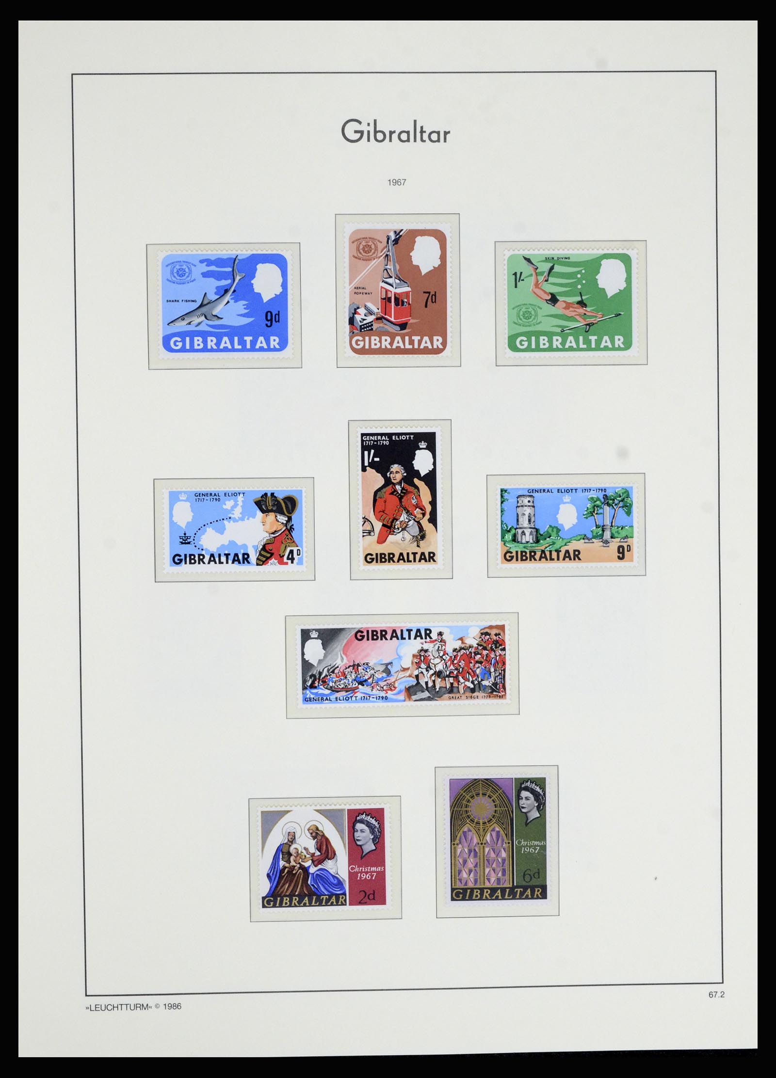 36700 021 - Postzegelverzameling 36700 Gibraltar 1857(!!)-2013.