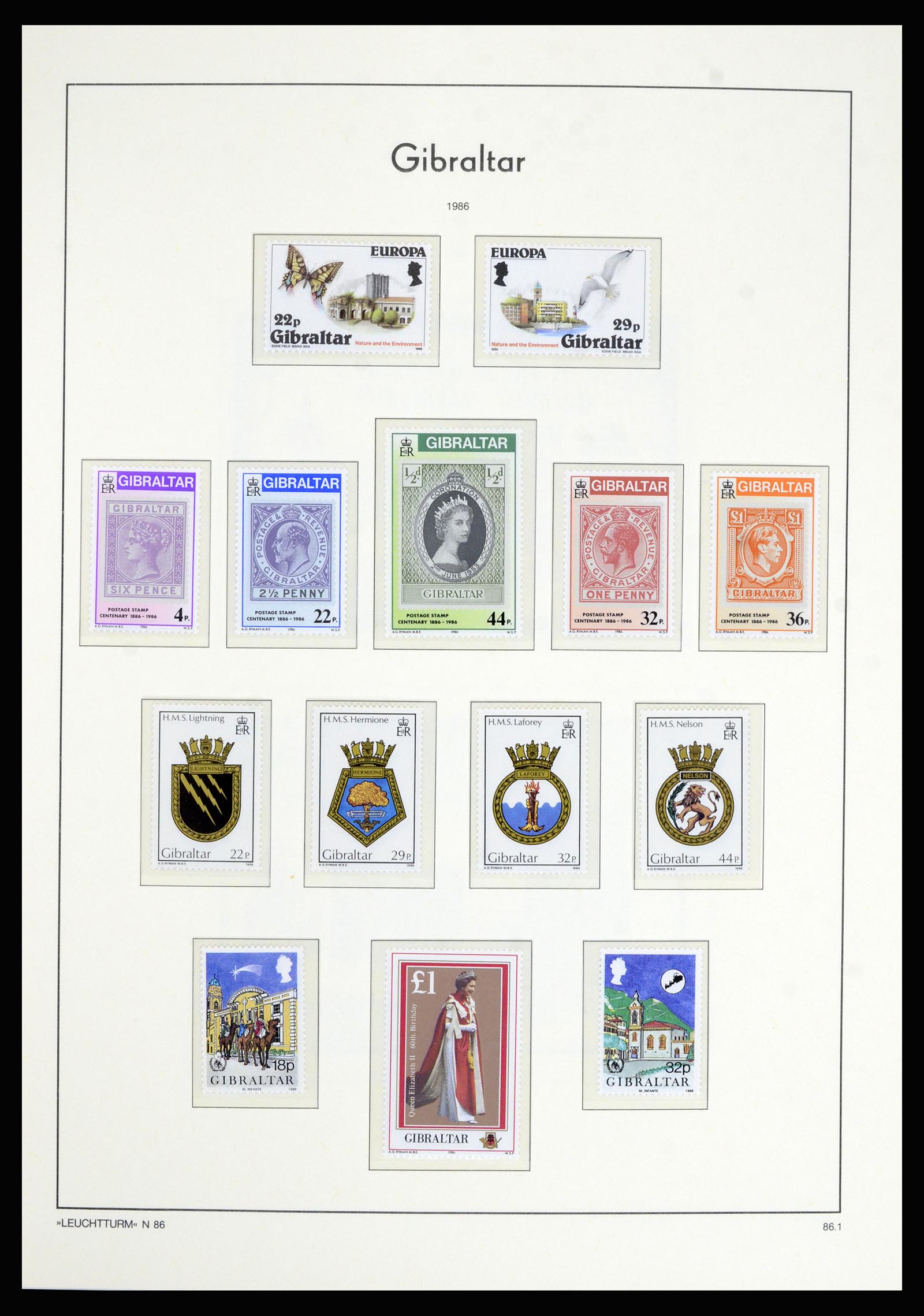 36700 059 - Postzegelverzameling 36700 Gibraltar 1857(!!)-2013.