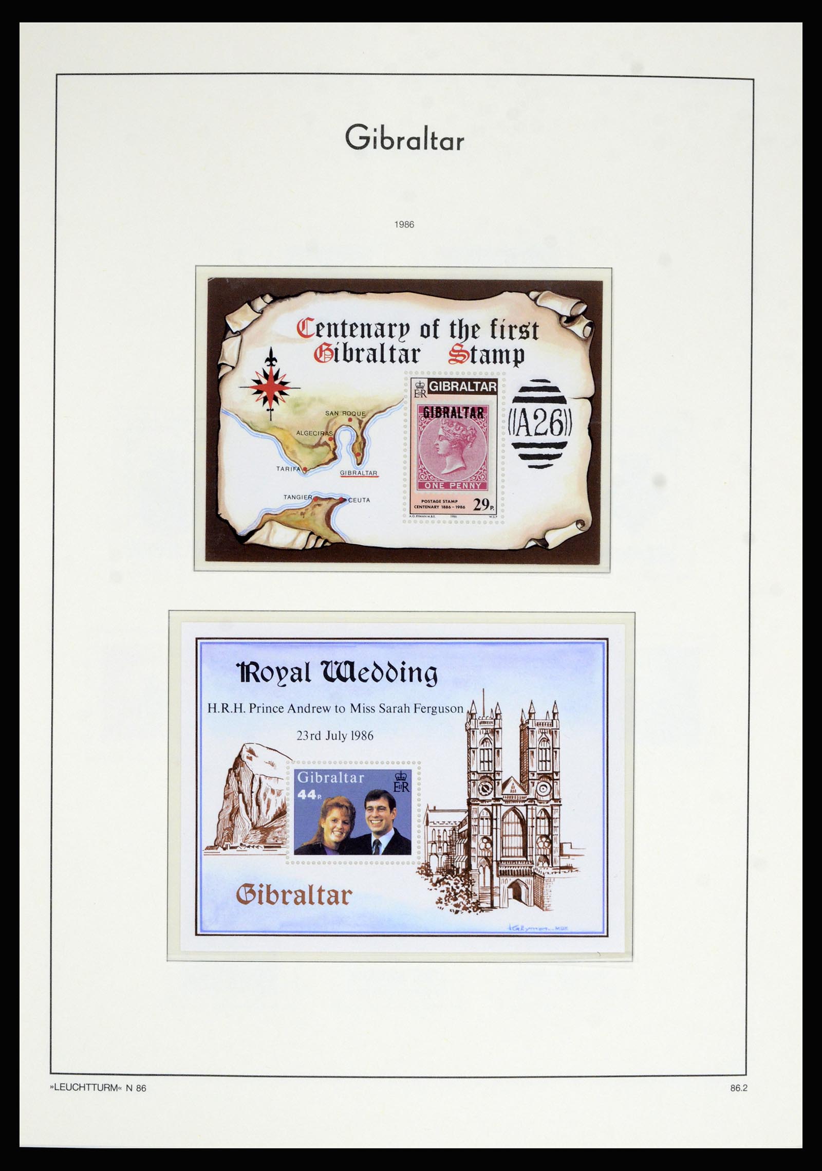 36700 060 - Postzegelverzameling 36700 Gibraltar 1857(!!)-2013.