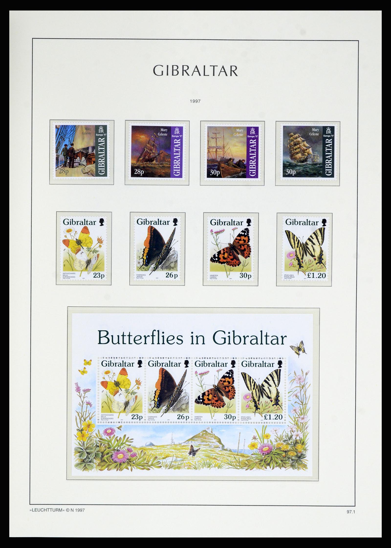 36700 090 - Postzegelverzameling 36700 Gibraltar 1857(!!)-2013.