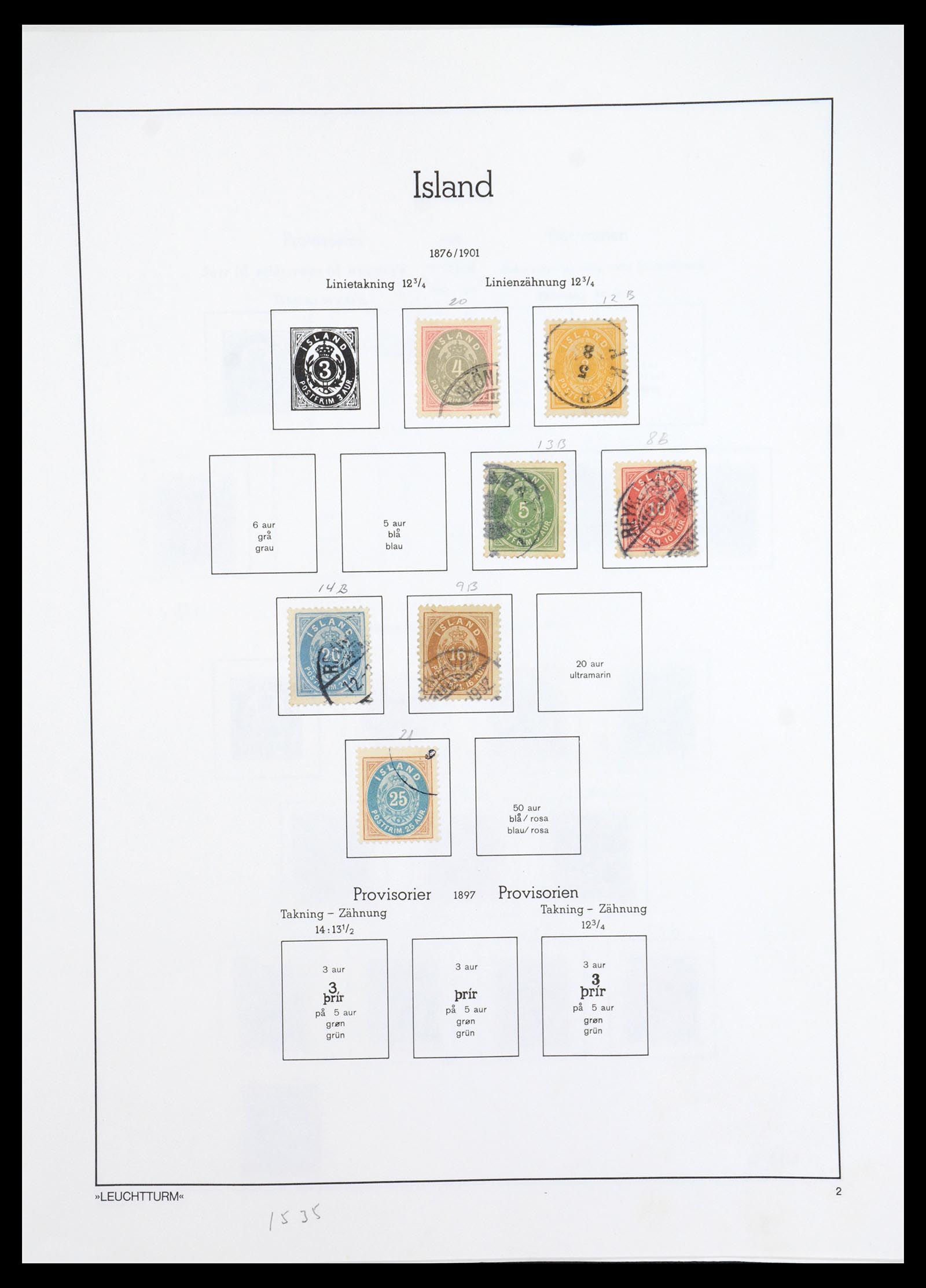 36703 002 - Postzegelverzameling 36703 IJsland 1876-2001.