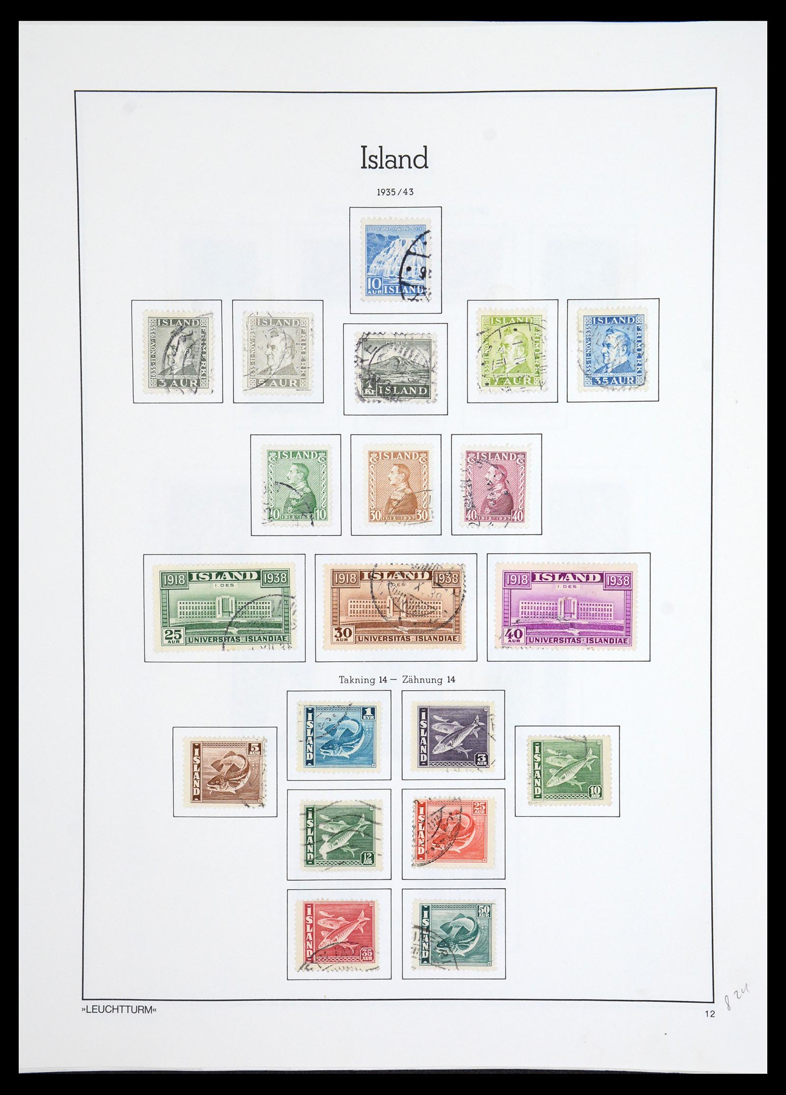 36703 012 - Postzegelverzameling 36703 IJsland 1876-2001.