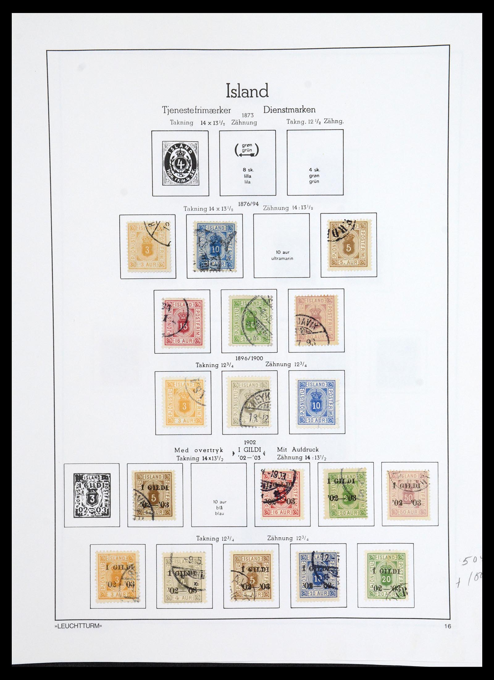 36703 016 - Postzegelverzameling 36703 IJsland 1876-2001.