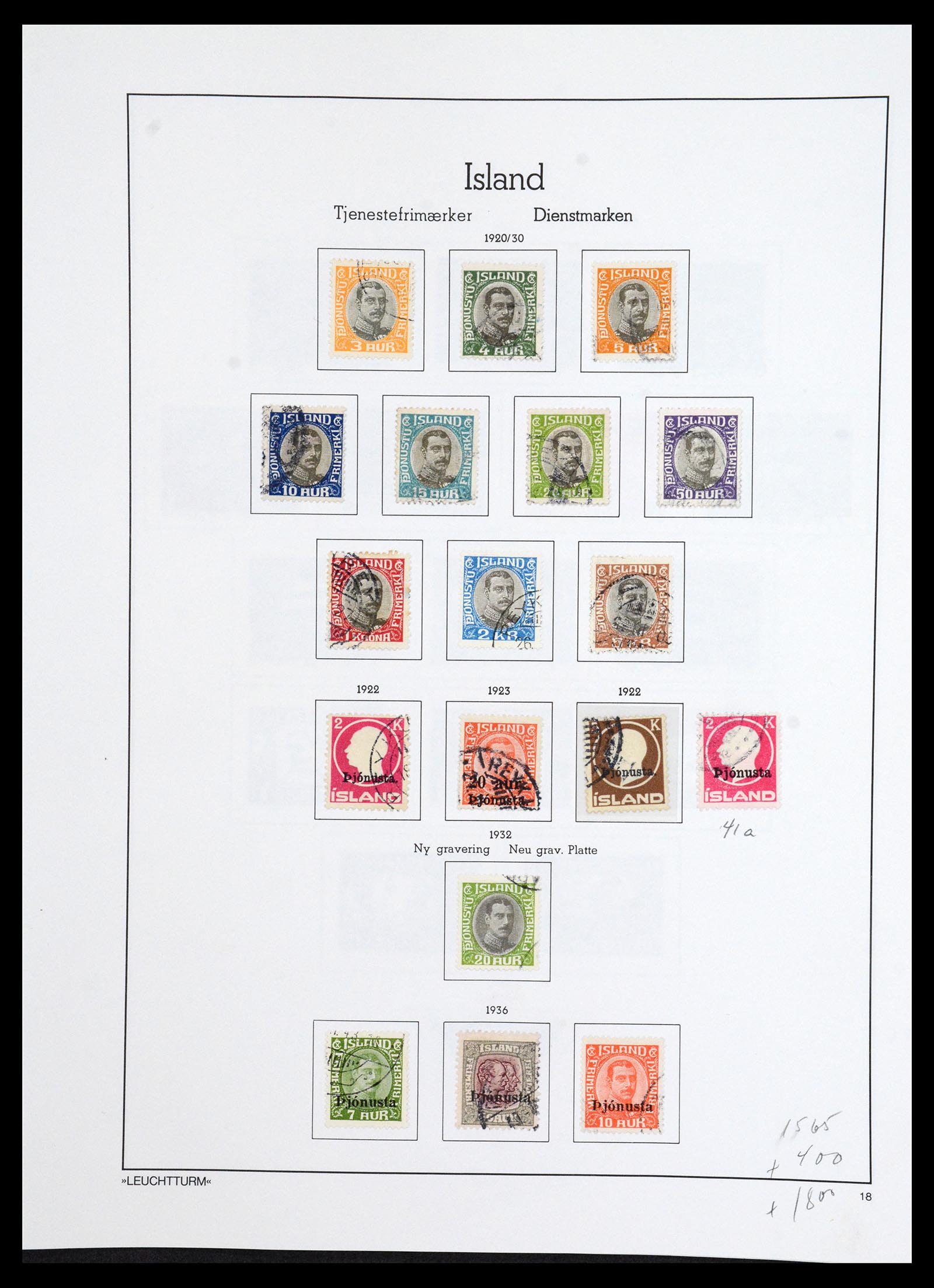 36703 018 - Postzegelverzameling 36703 IJsland 1876-2001.