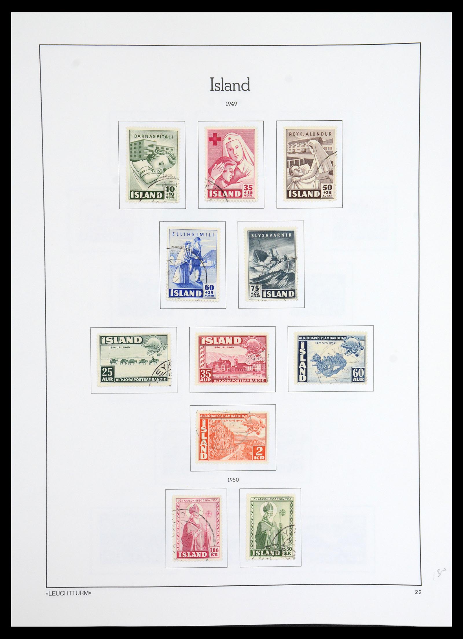 36703 022 - Postzegelverzameling 36703 IJsland 1876-2001.