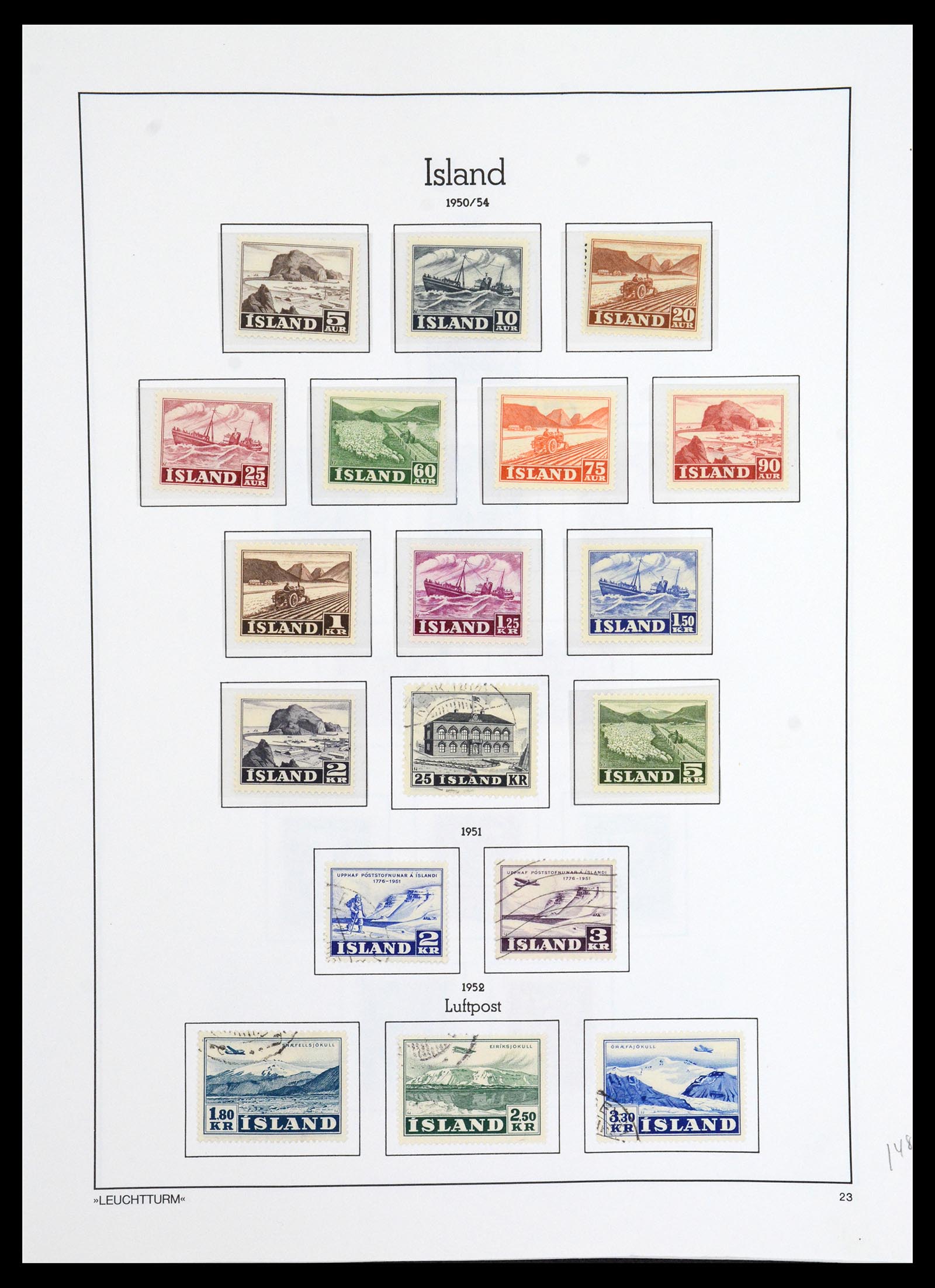 36703 023 - Postzegelverzameling 36703 IJsland 1876-2001.