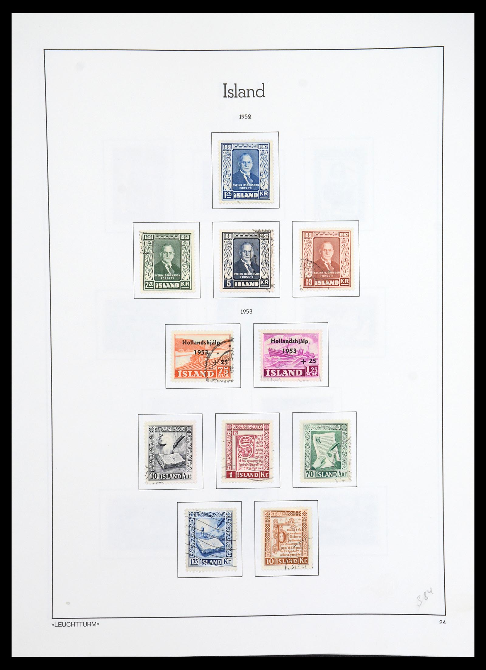 36703 024 - Postzegelverzameling 36703 IJsland 1876-2001.