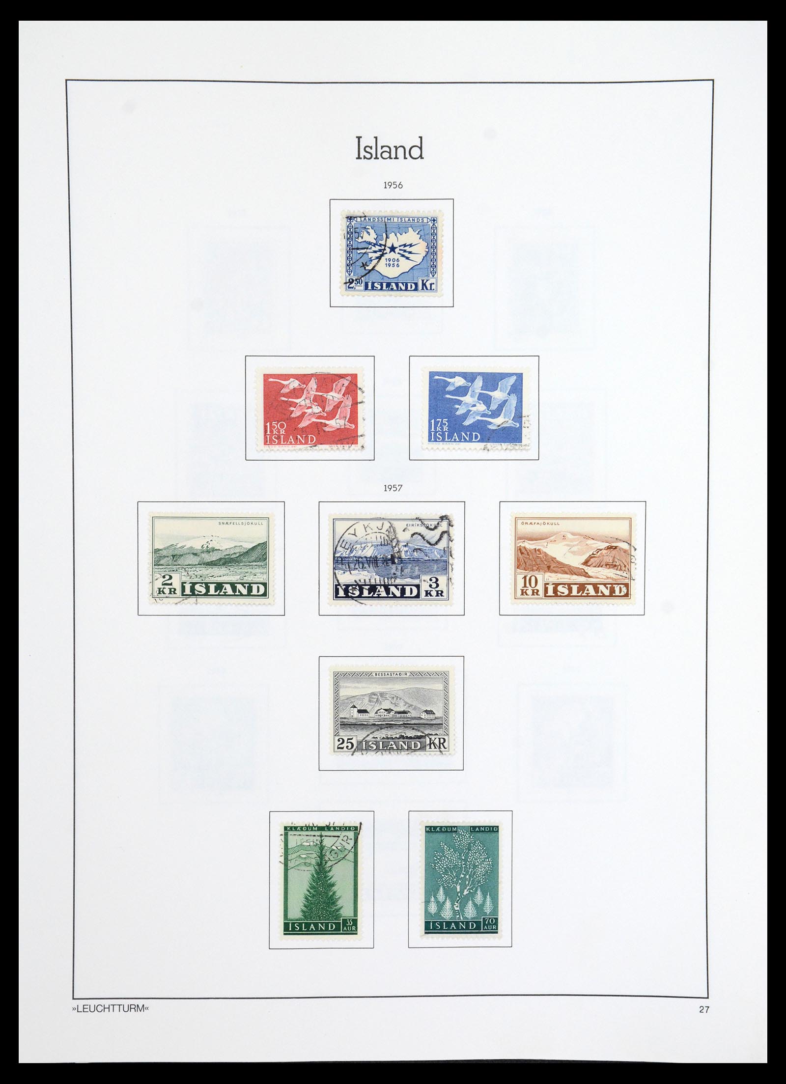 36703 027 - Postzegelverzameling 36703 IJsland 1876-2001.