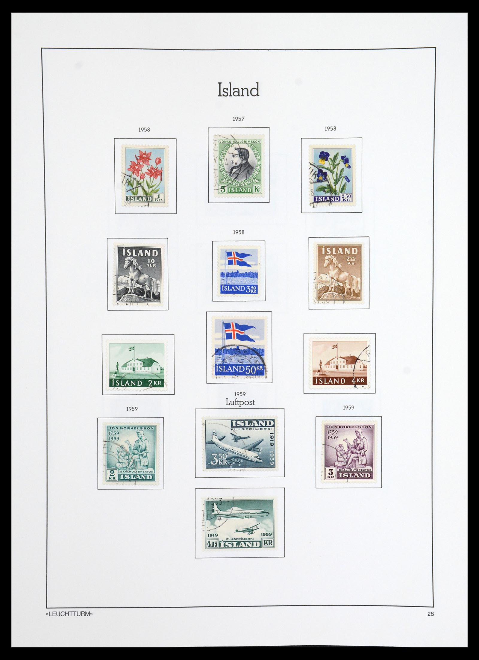 36703 028 - Postzegelverzameling 36703 IJsland 1876-2001.
