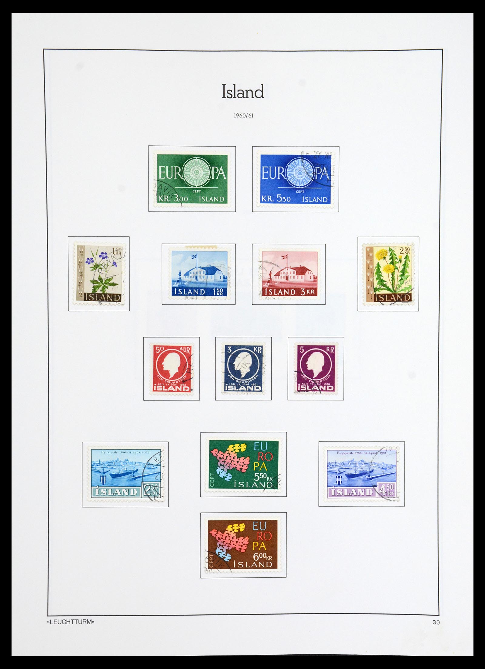 36703 030 - Postzegelverzameling 36703 IJsland 1876-2001.