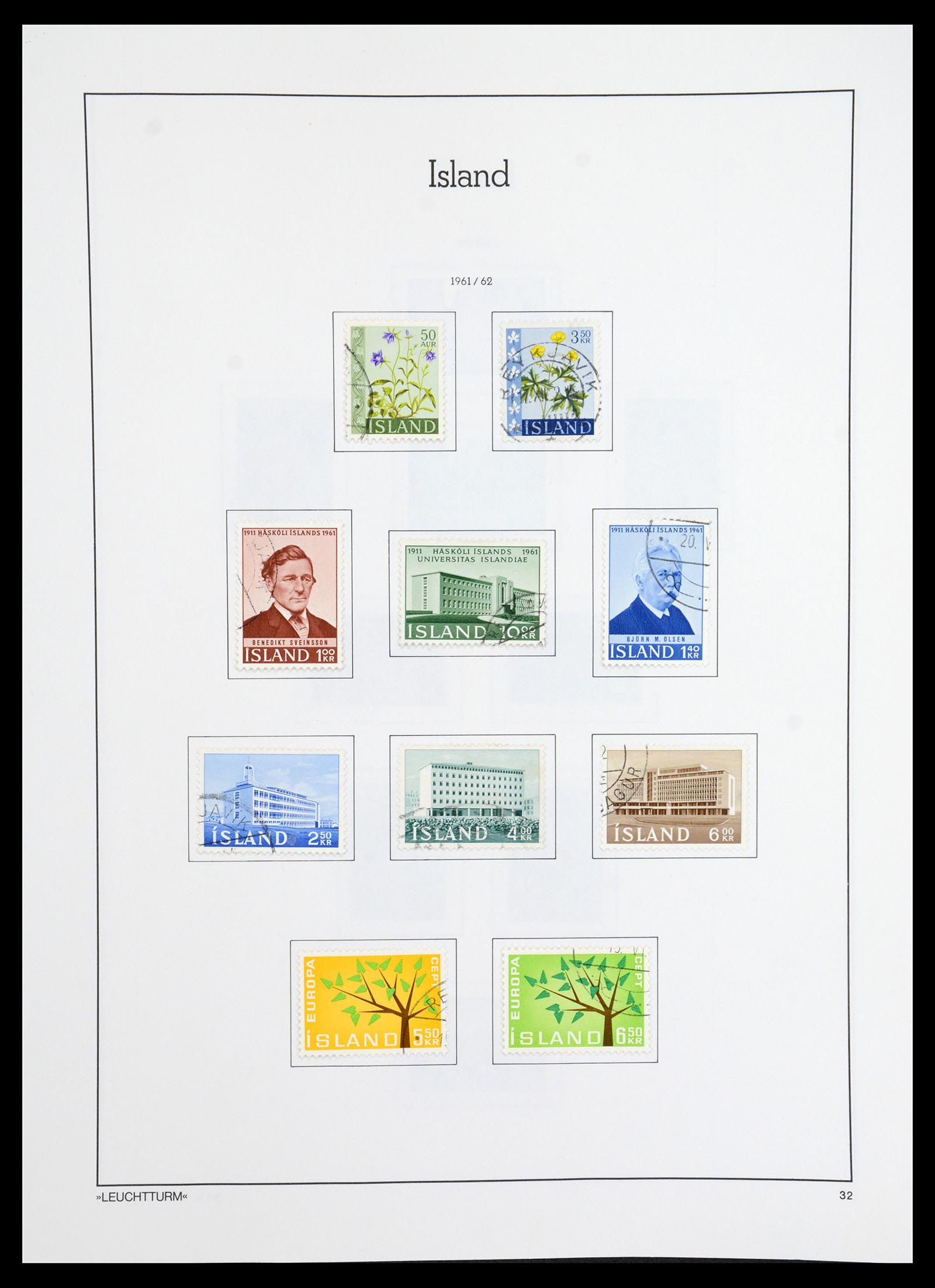 36703 032 - Postzegelverzameling 36703 IJsland 1876-2001.