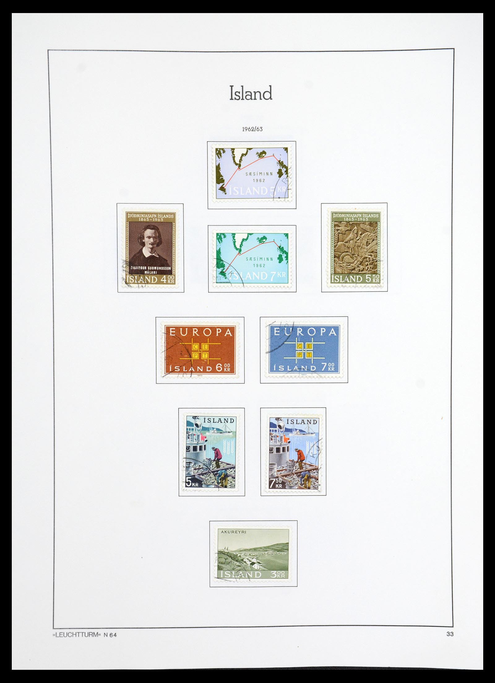 36703 033 - Postzegelverzameling 36703 IJsland 1876-2001.