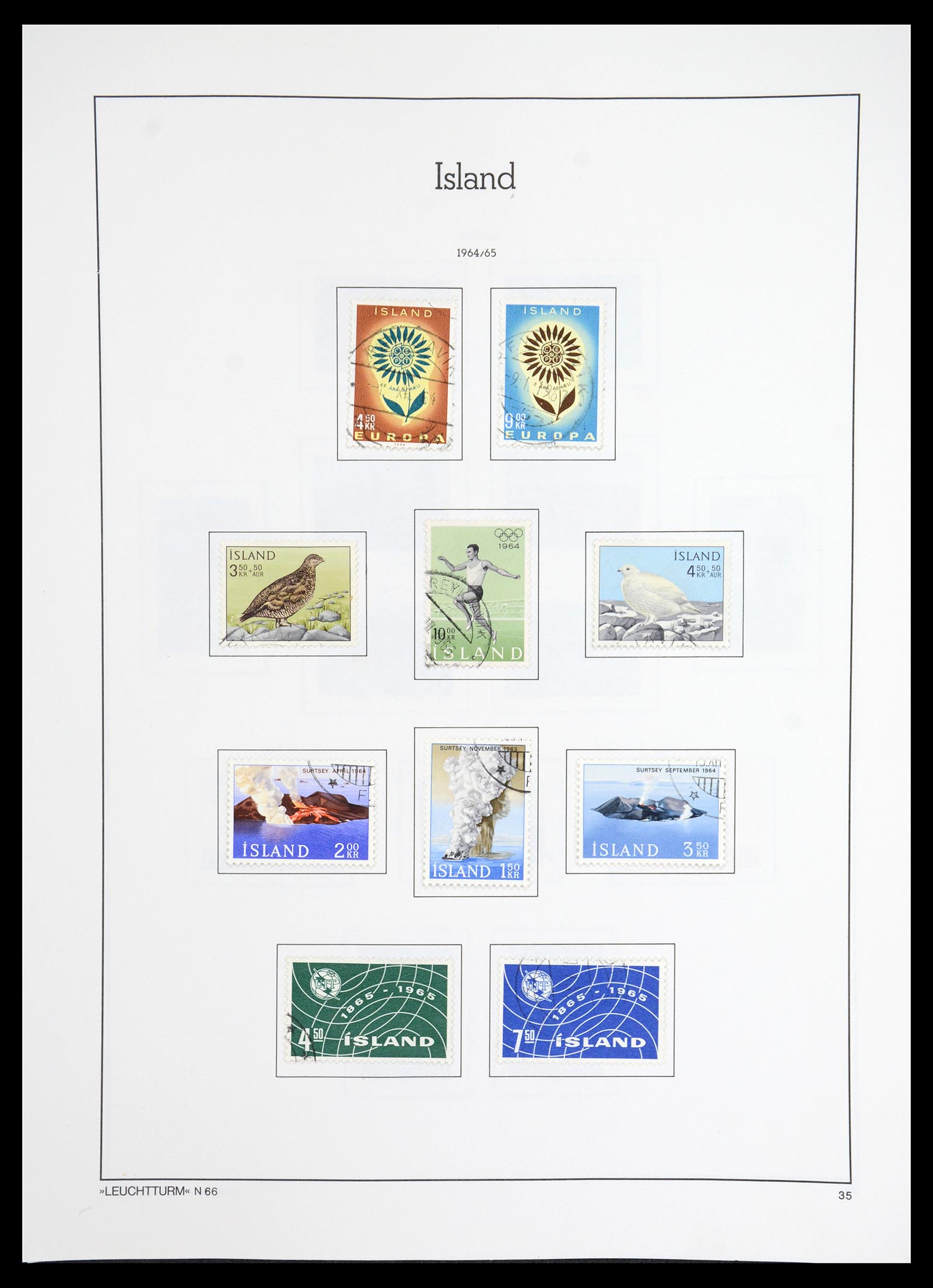 36703 035 - Postzegelverzameling 36703 IJsland 1876-2001.