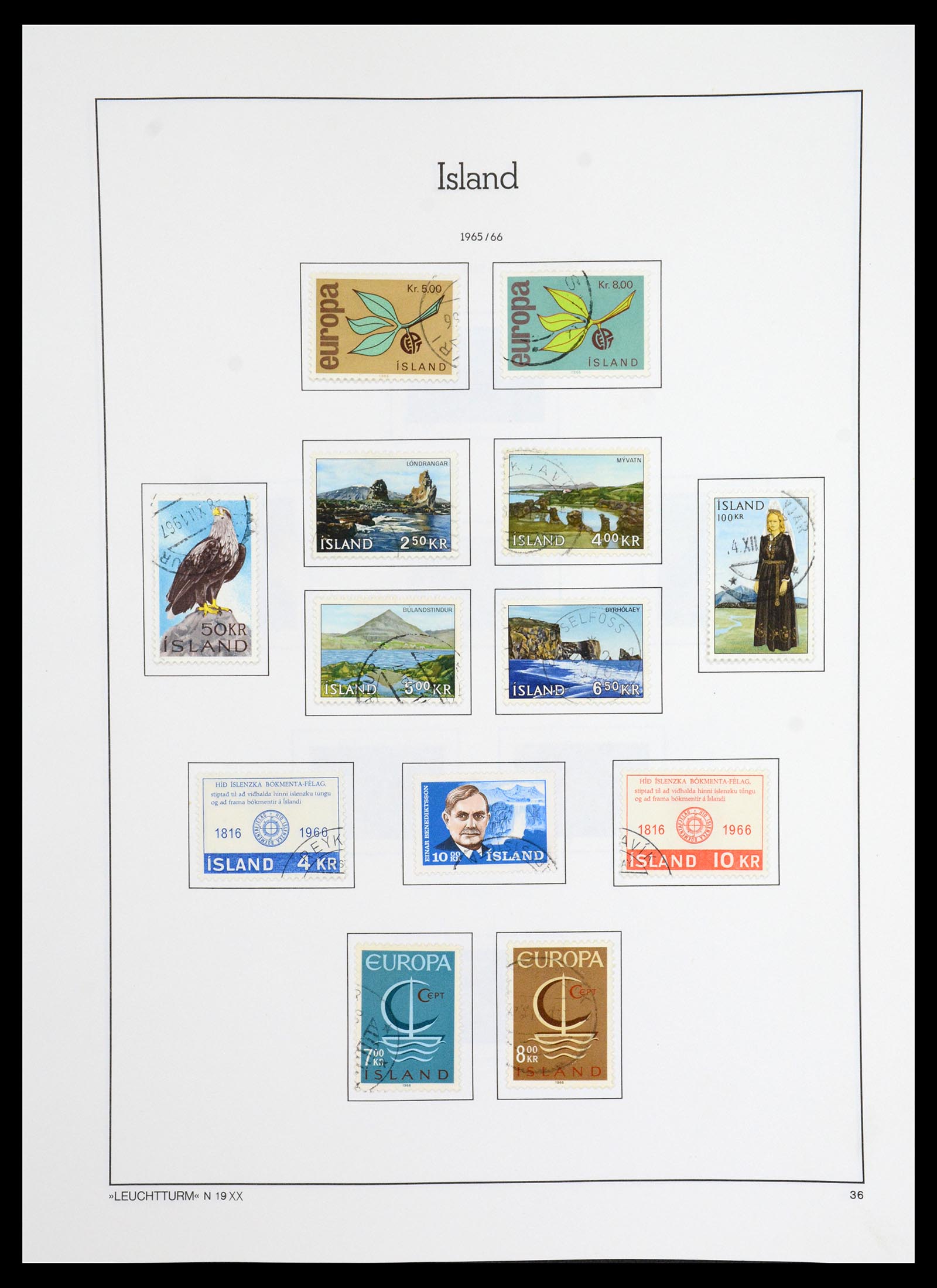 36703 036 - Postzegelverzameling 36703 IJsland 1876-2001.