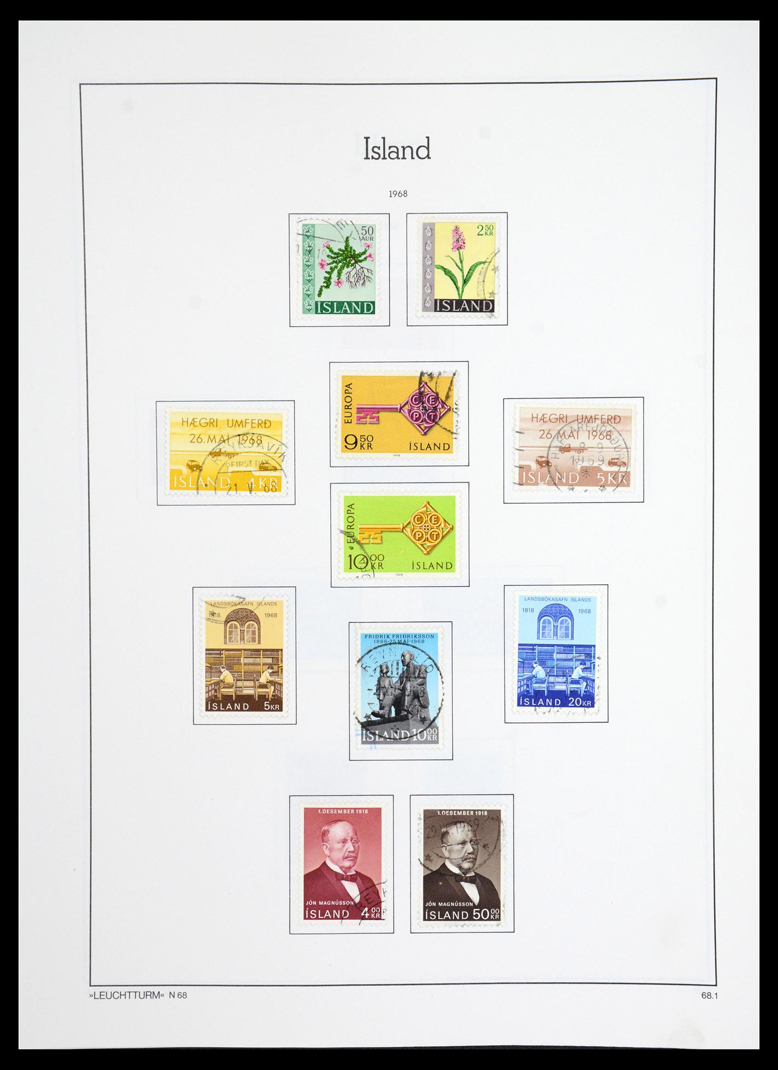 36703 038 - Postzegelverzameling 36703 IJsland 1876-2001.