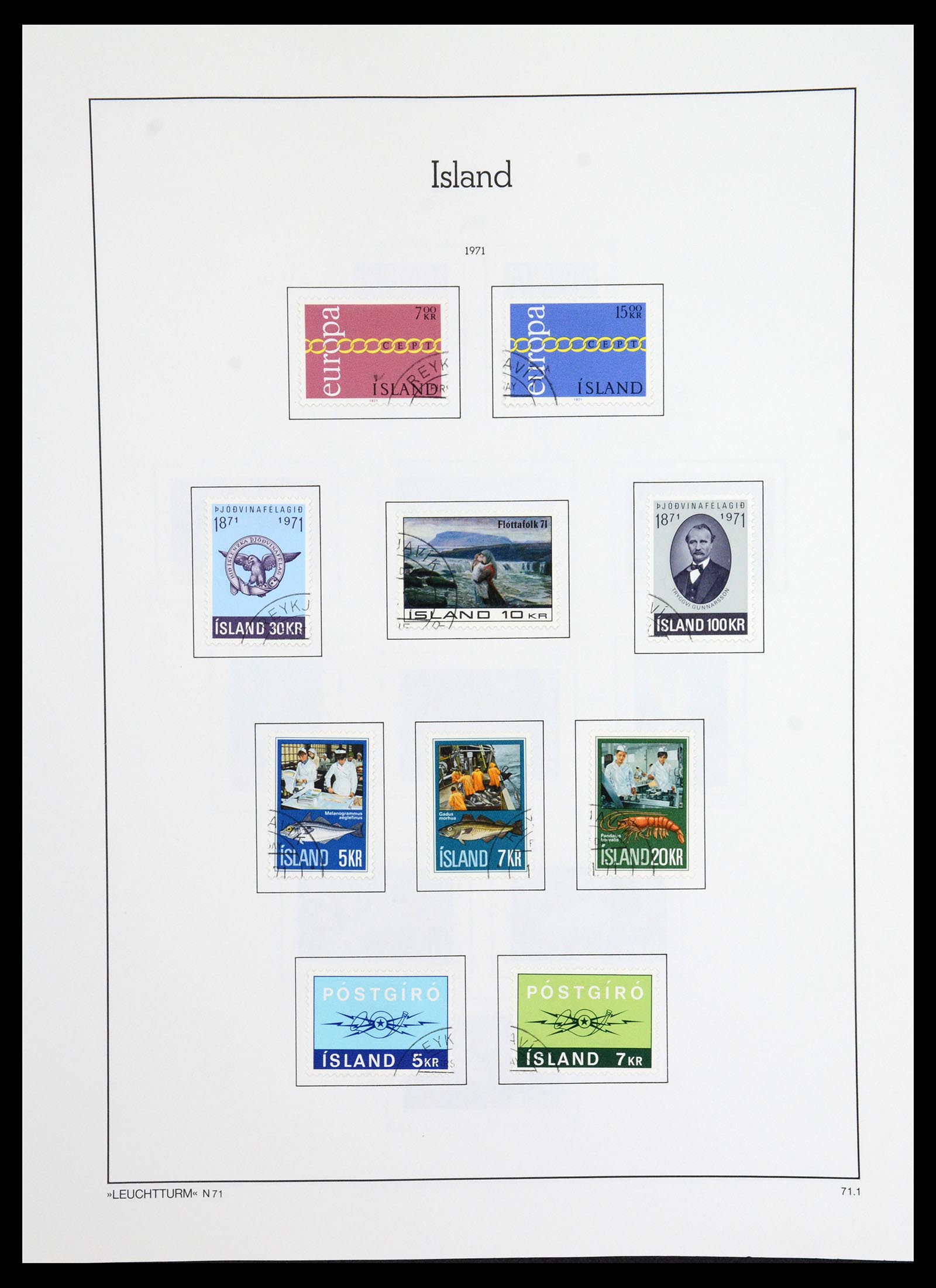 36703 042 - Postzegelverzameling 36703 IJsland 1876-2001.