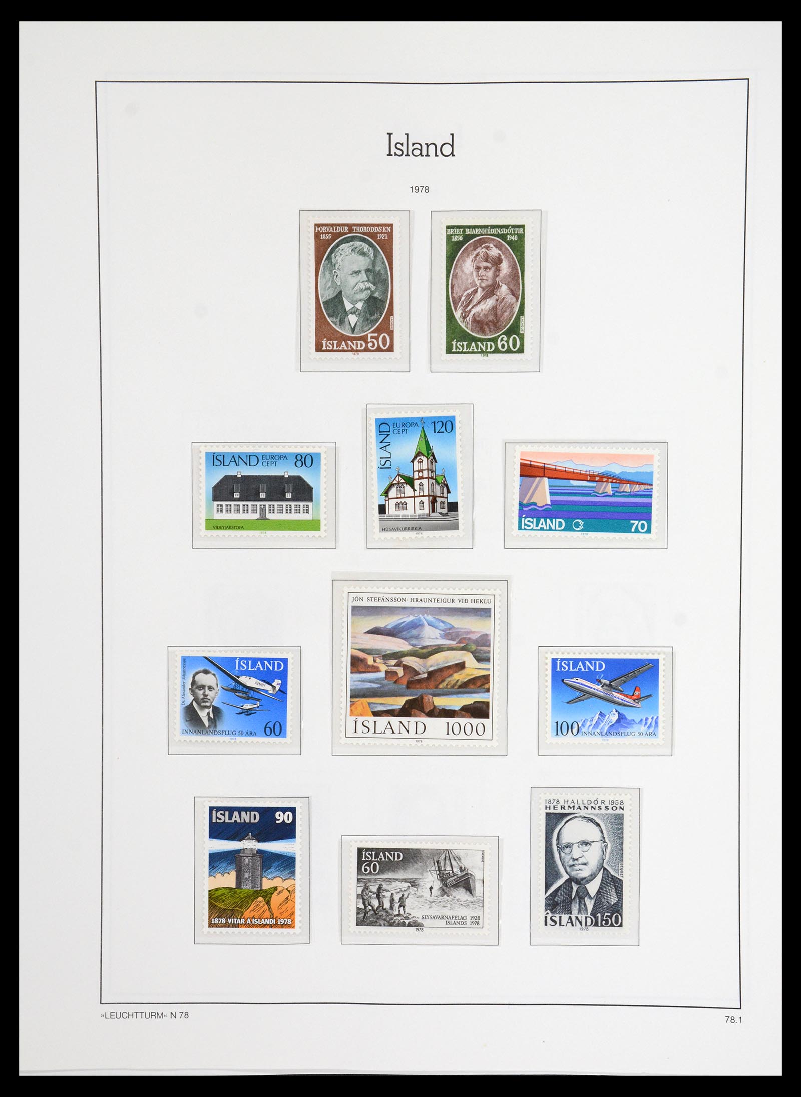 36703 051 - Postzegelverzameling 36703 IJsland 1876-2001.