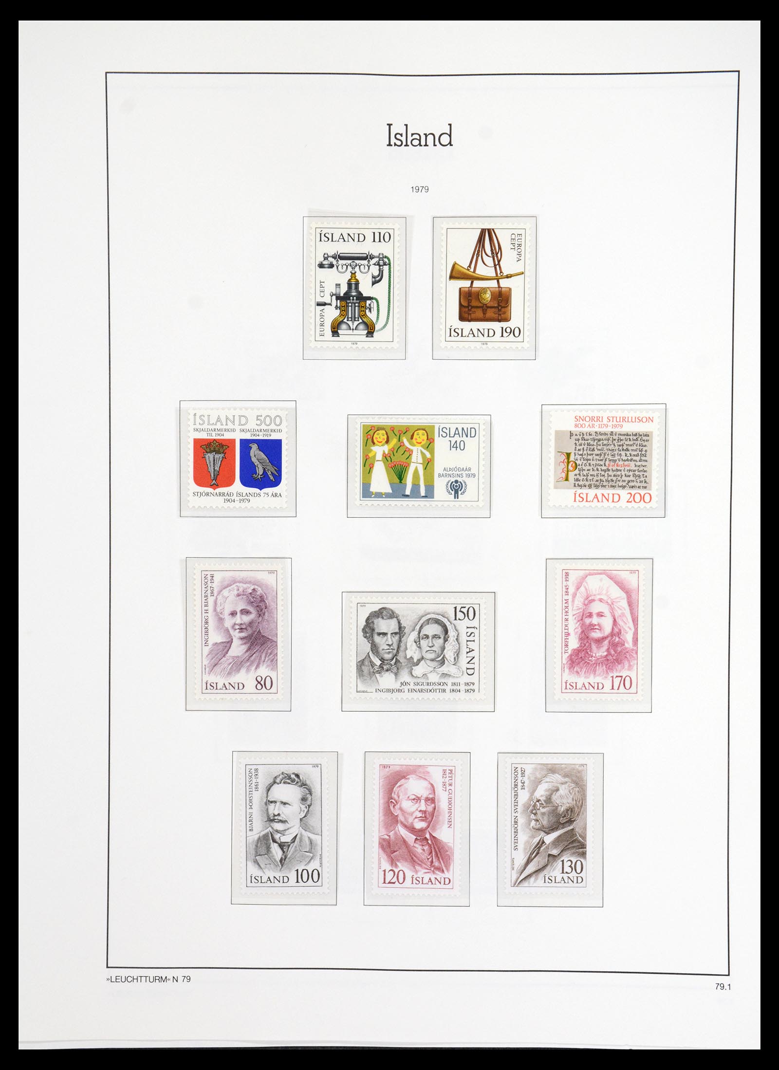 36703 052 - Postzegelverzameling 36703 IJsland 1876-2001.