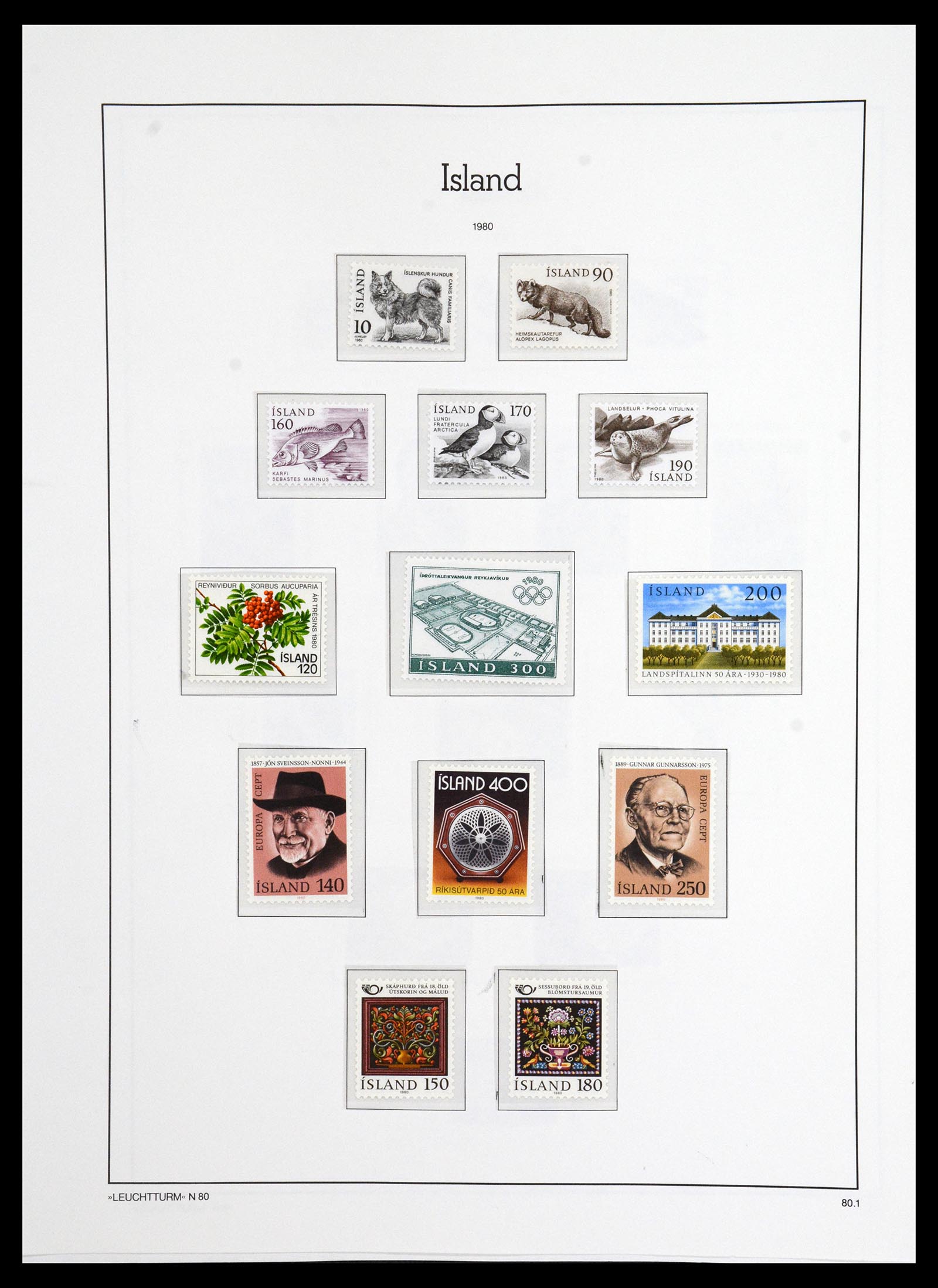 36703 053 - Postzegelverzameling 36703 IJsland 1876-2001.