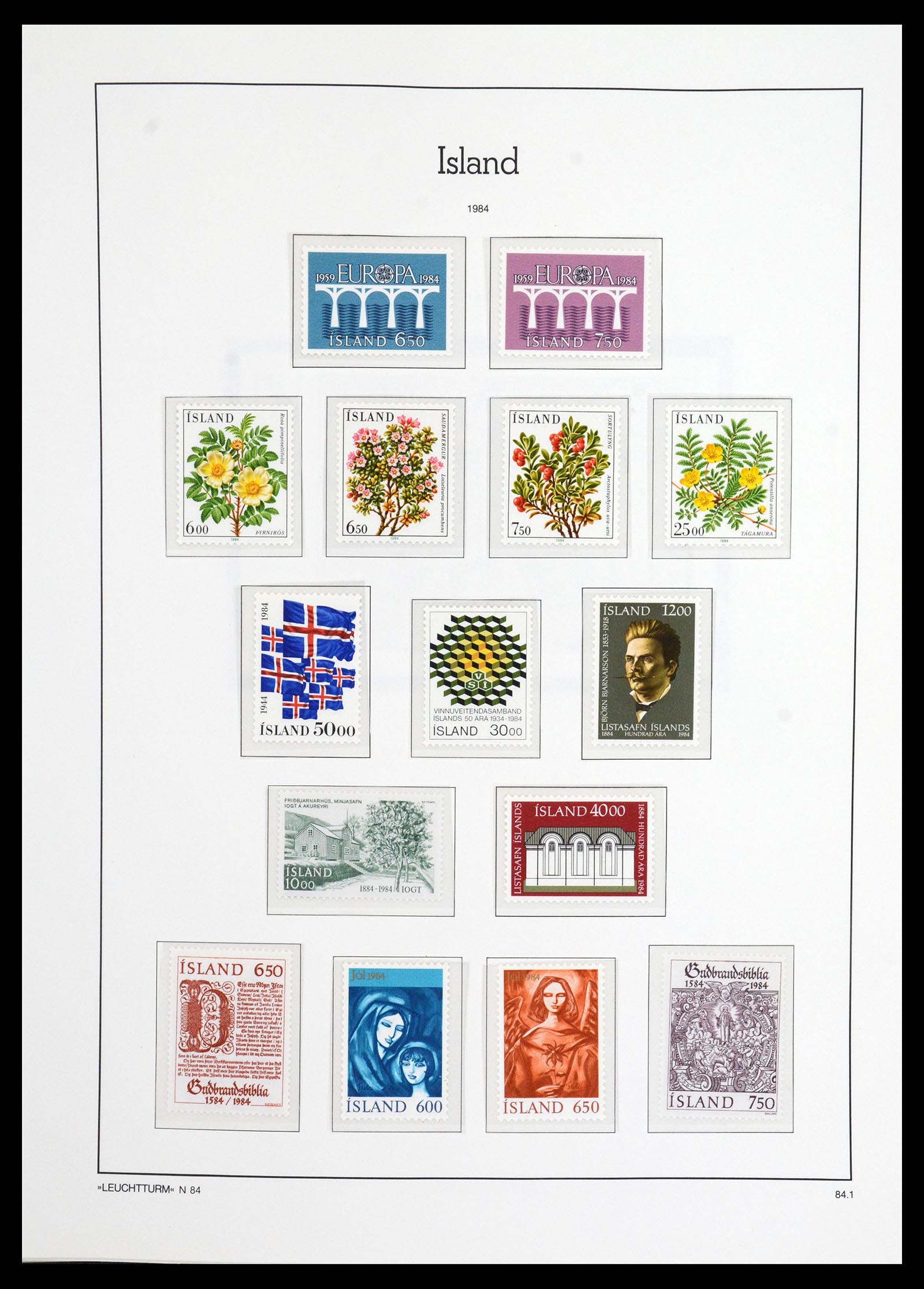 36703 060 - Stamp collection 36703 Iceland 1871-2001.