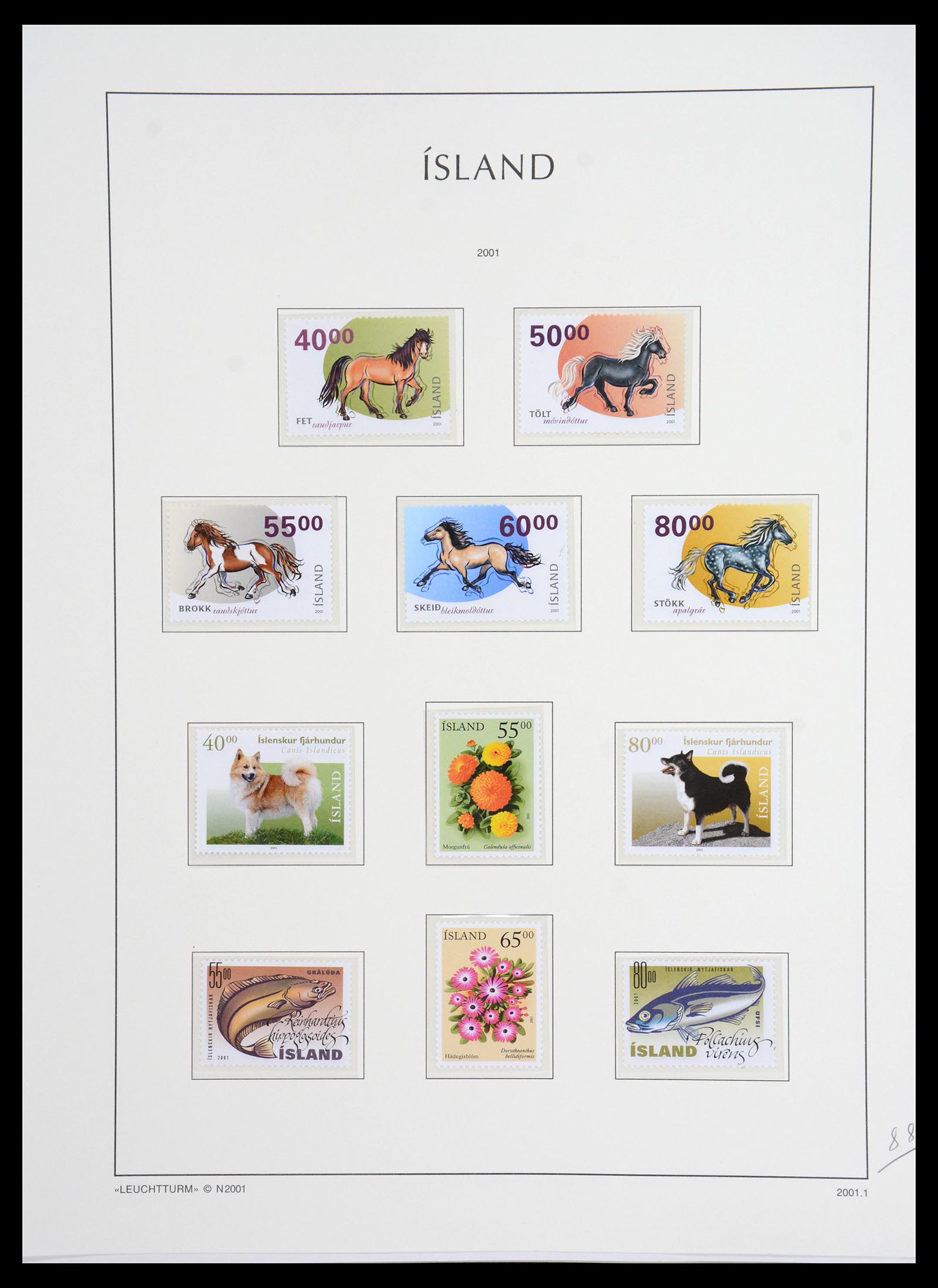 36703 103 - Postzegelverzameling 36703 IJsland 1876-2001.
