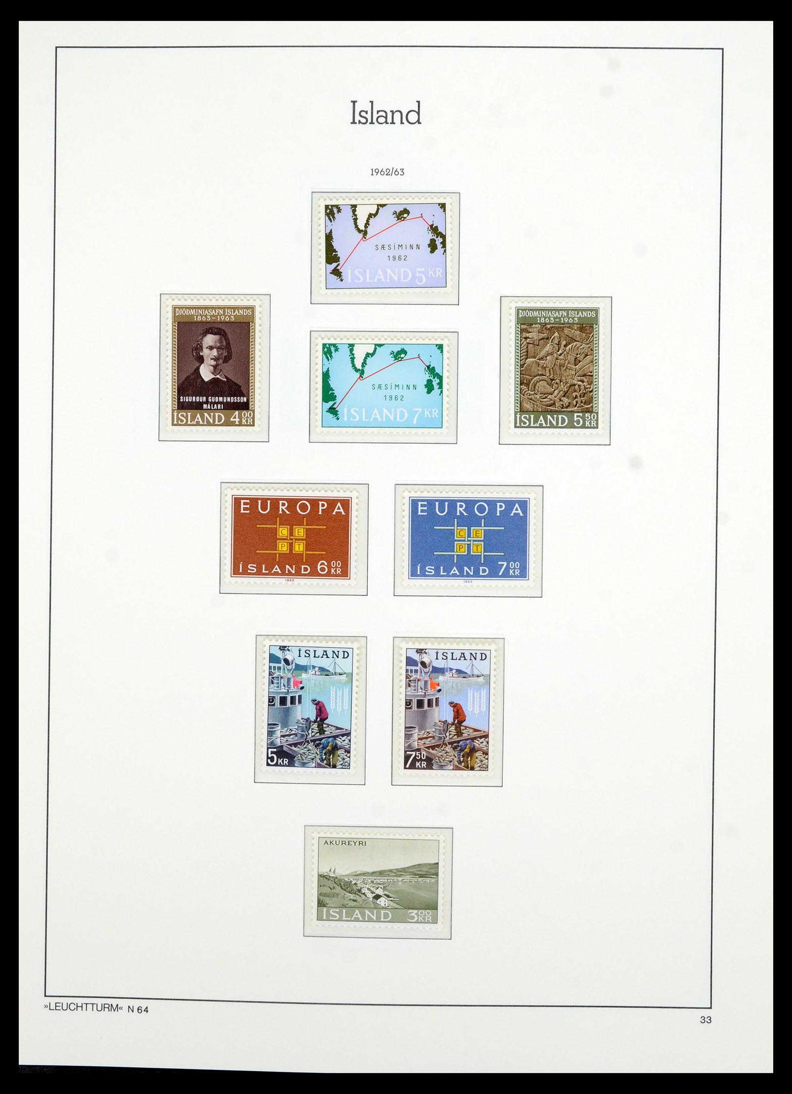 36705 036 - Postzegelverzameling 36705 IJsland 1873-2011.
