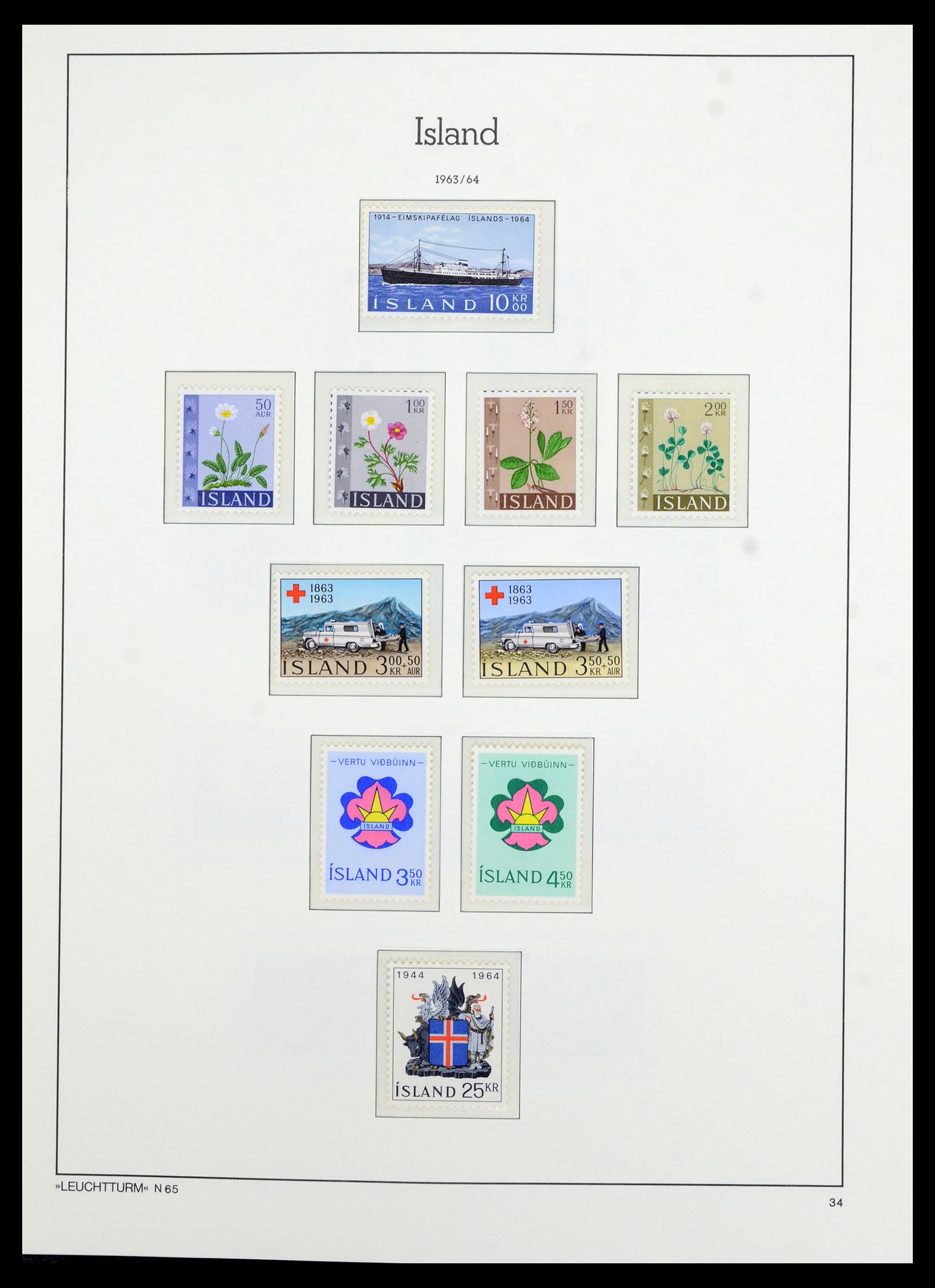 36705 037 - Postzegelverzameling 36705 IJsland 1873-2011.