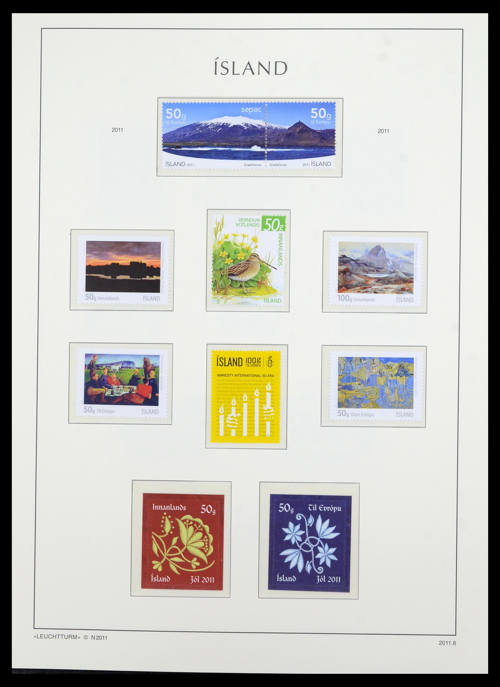 36705 144 - Postzegelverzameling 36705 IJsland 1873-2011.