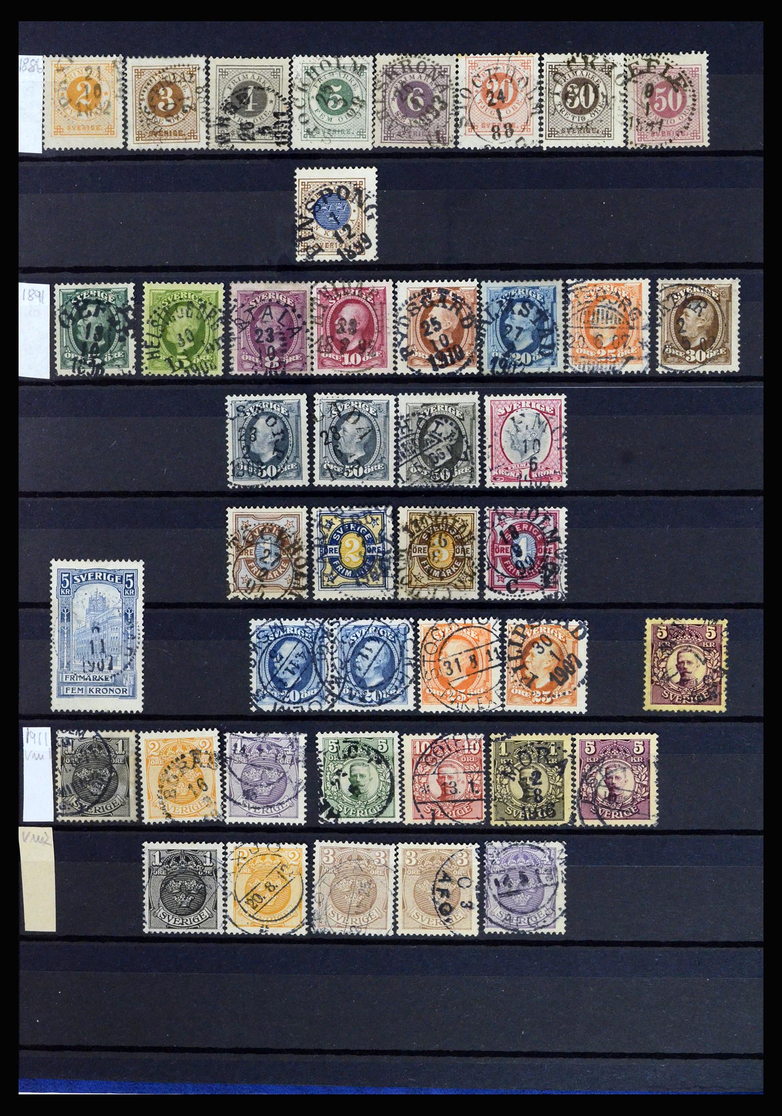 36706 004 - Postzegelverzameling 36706 Zweden 1855-2013.