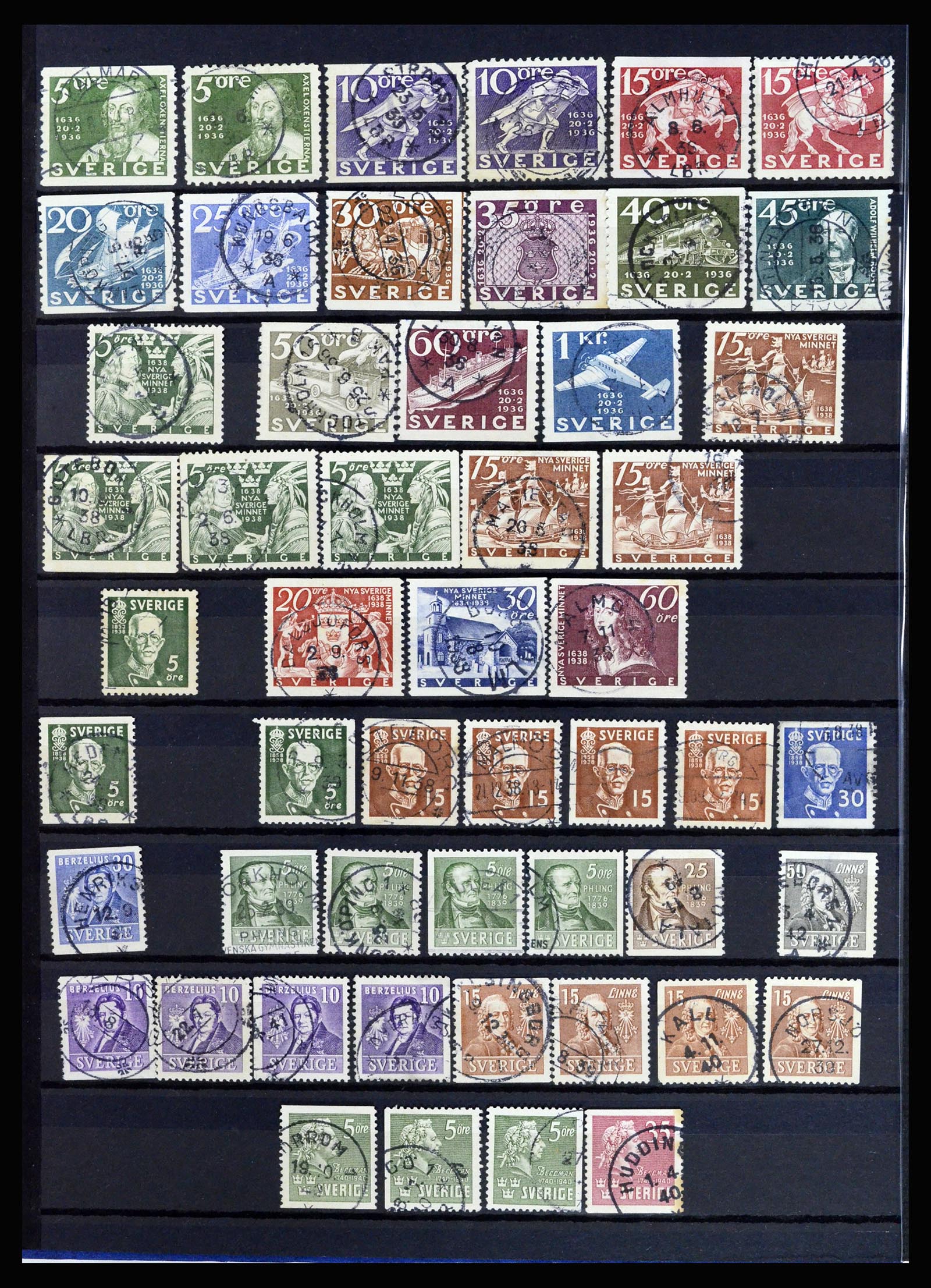 36706 010 - Postzegelverzameling 36706 Zweden 1855-2013.