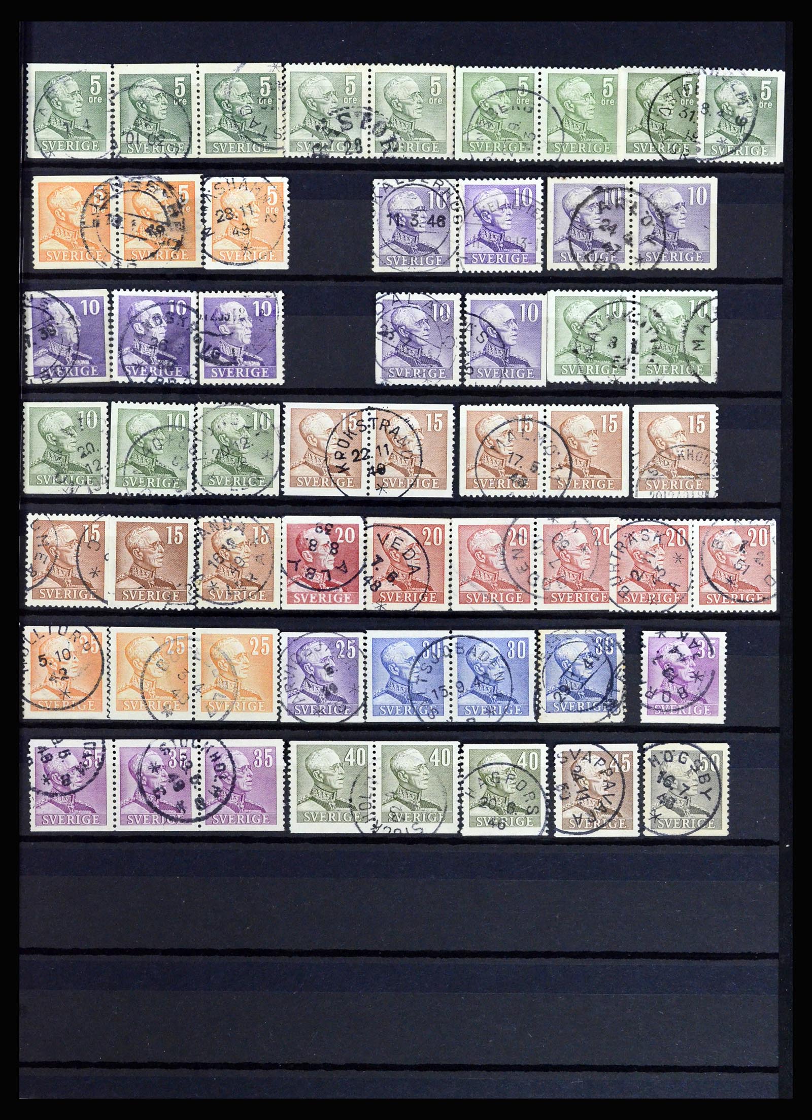 36706 011 - Postzegelverzameling 36706 Zweden 1855-2013.