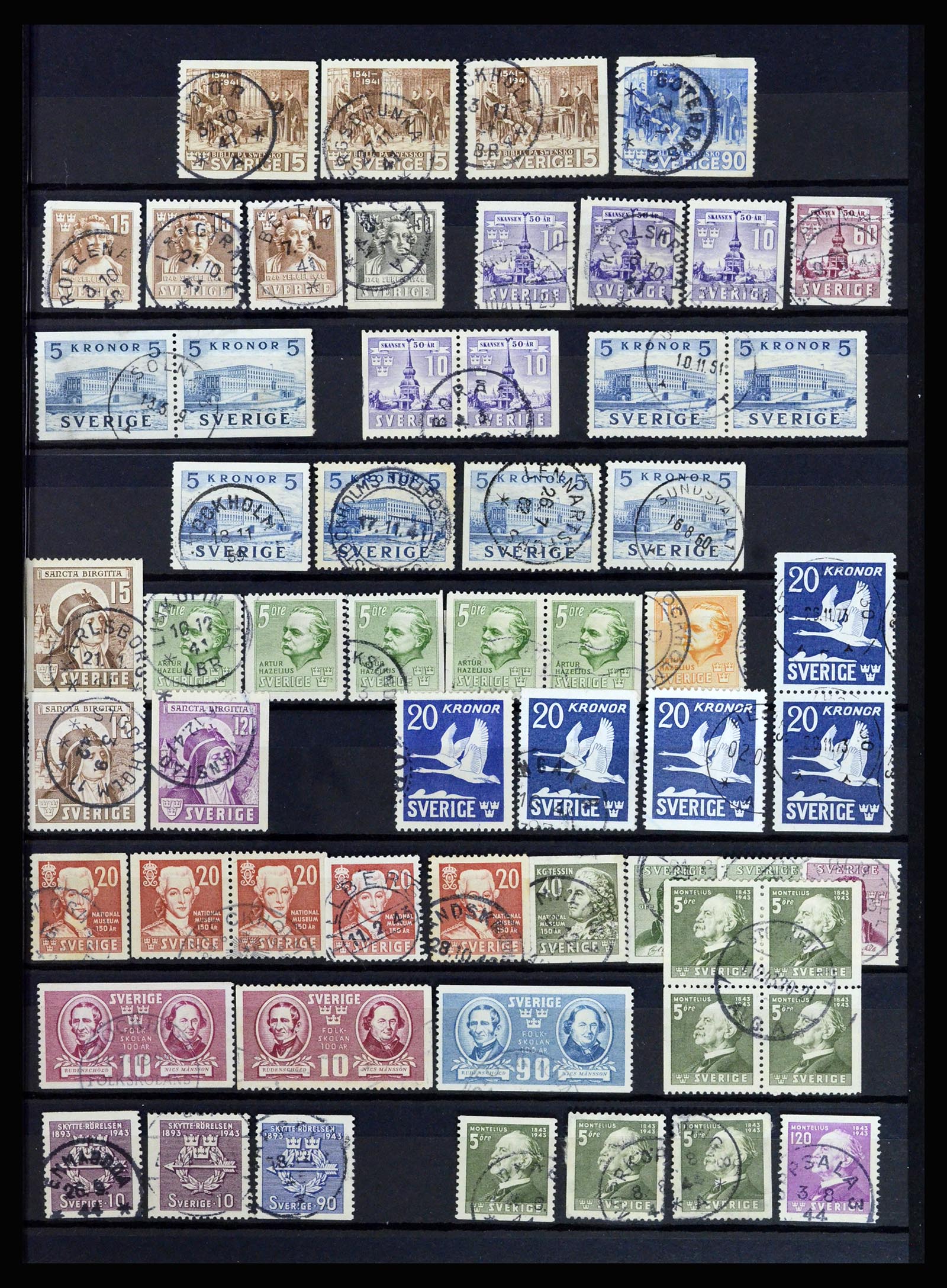 36706 013 - Postzegelverzameling 36706 Zweden 1855-2013.