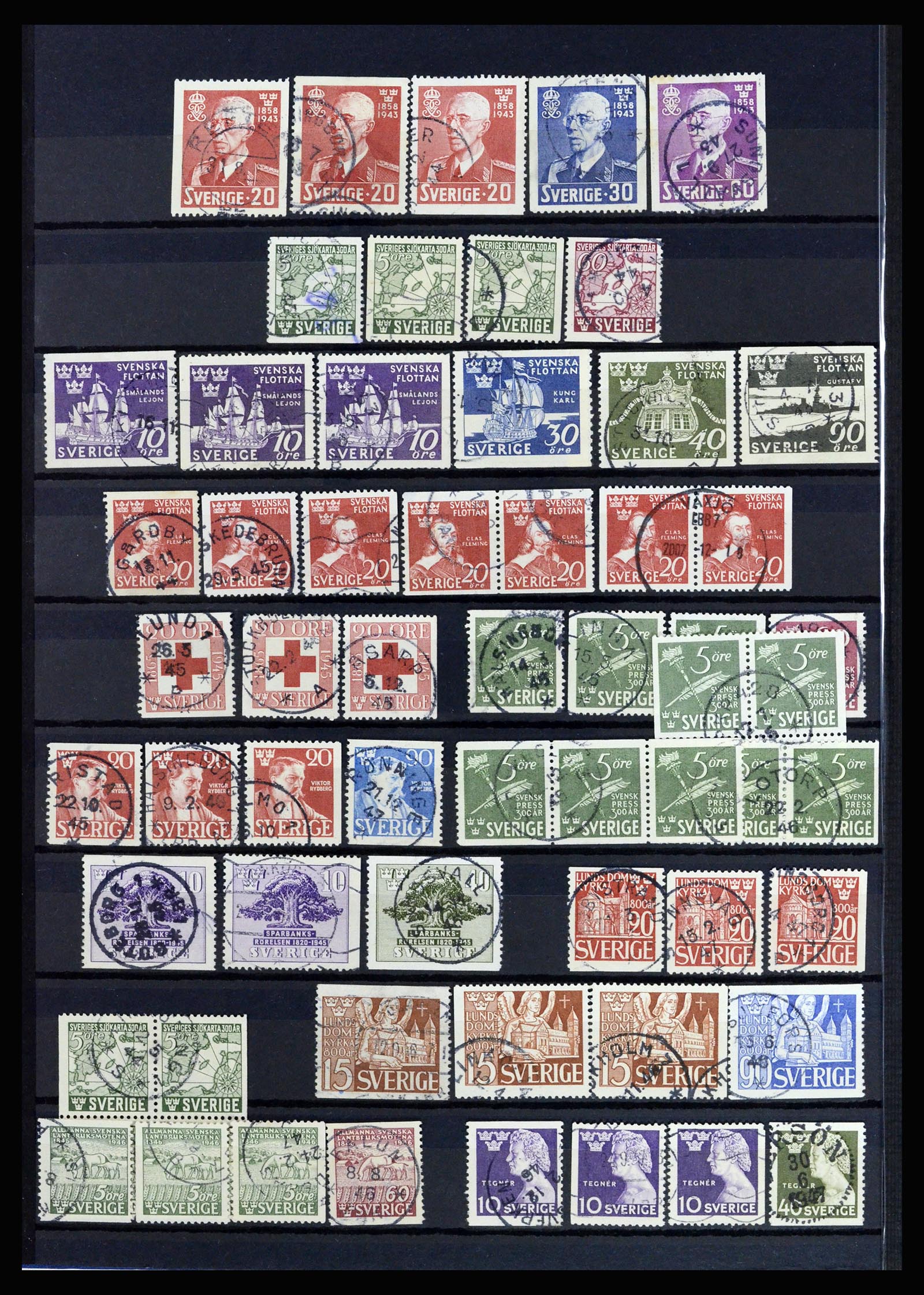 36706 014 - Postzegelverzameling 36706 Zweden 1855-2013.