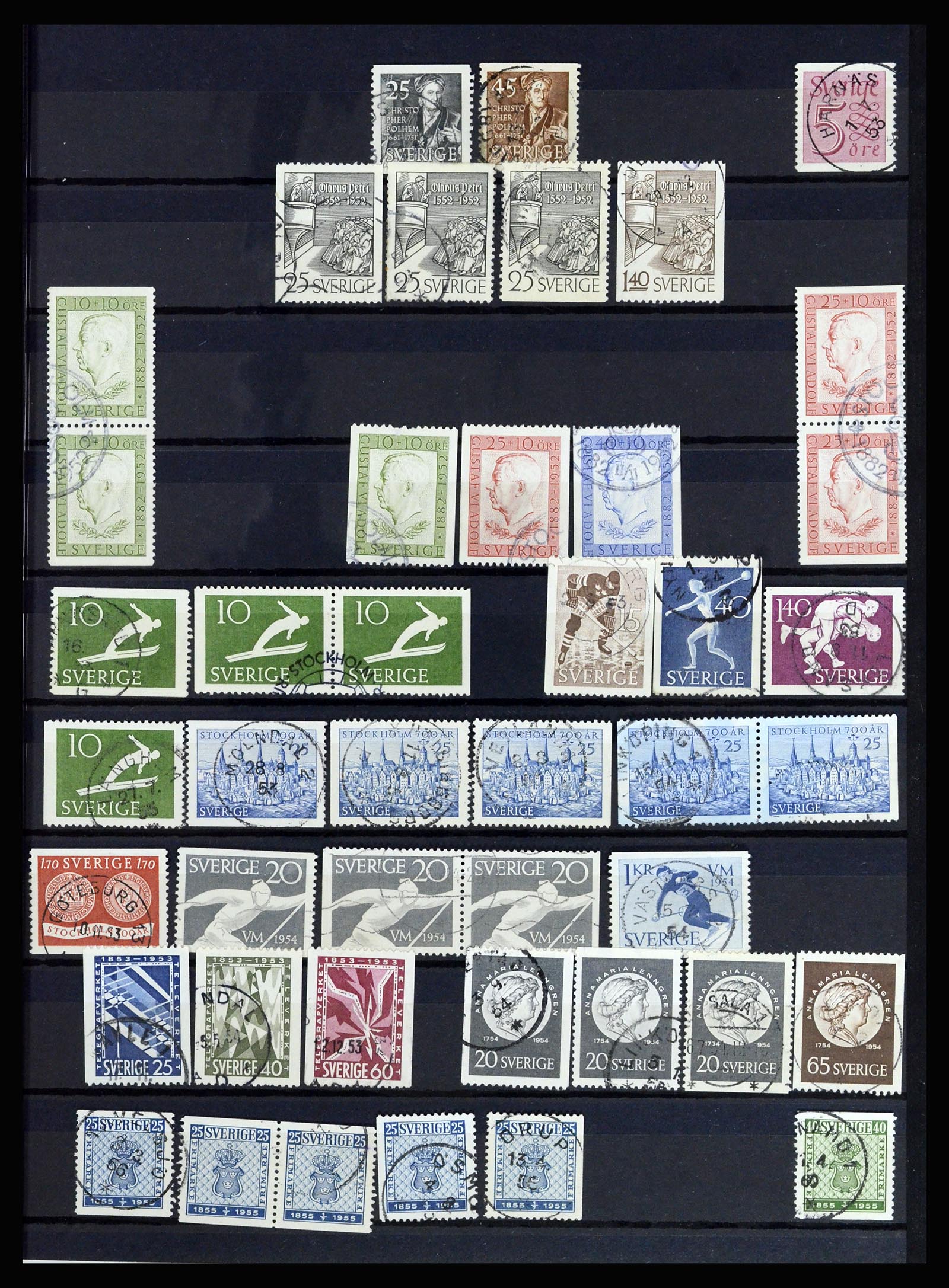 36706 017 - Postzegelverzameling 36706 Zweden 1855-2013.