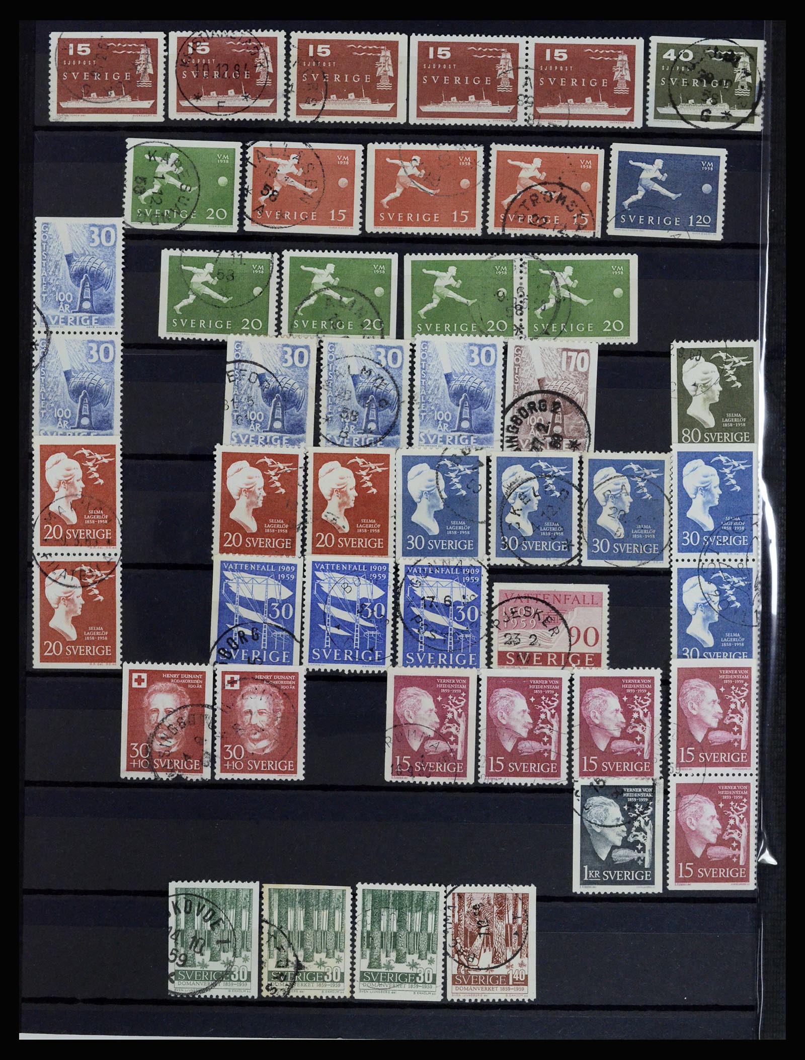 36706 020 - Postzegelverzameling 36706 Zweden 1855-2013.