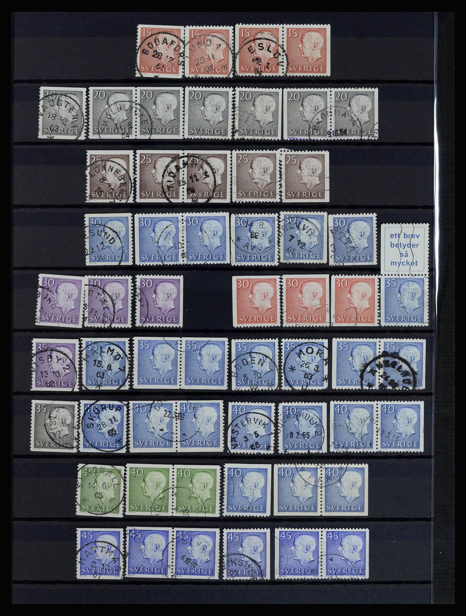 36706 022 - Postzegelverzameling 36706 Zweden 1855-2013.