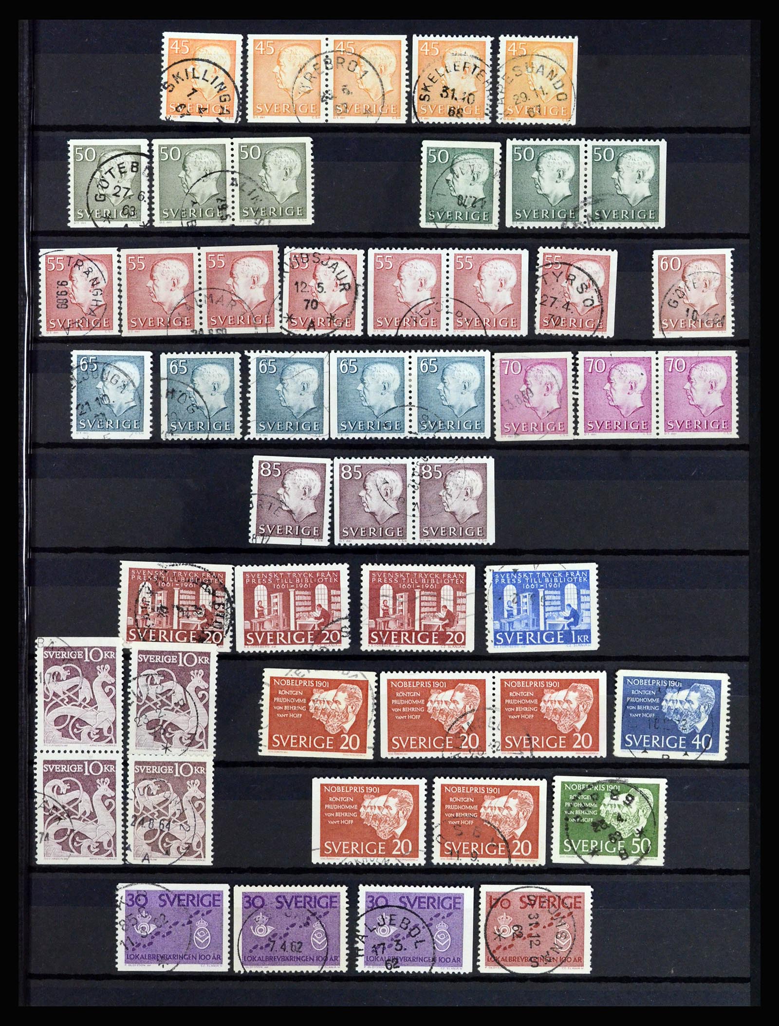 36706 023 - Postzegelverzameling 36706 Zweden 1855-2013.