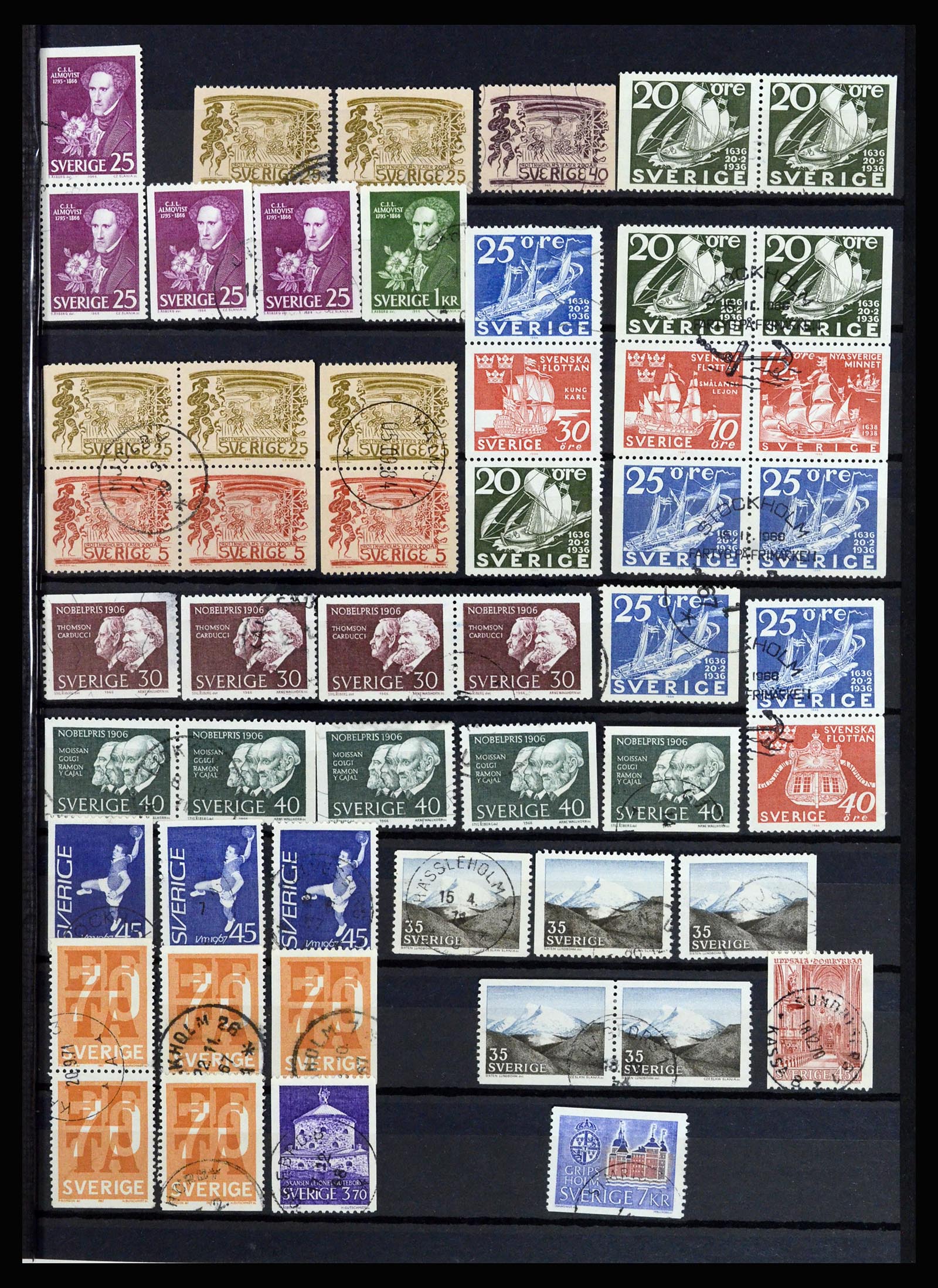 36706 027 - Postzegelverzameling 36706 Zweden 1855-2013.