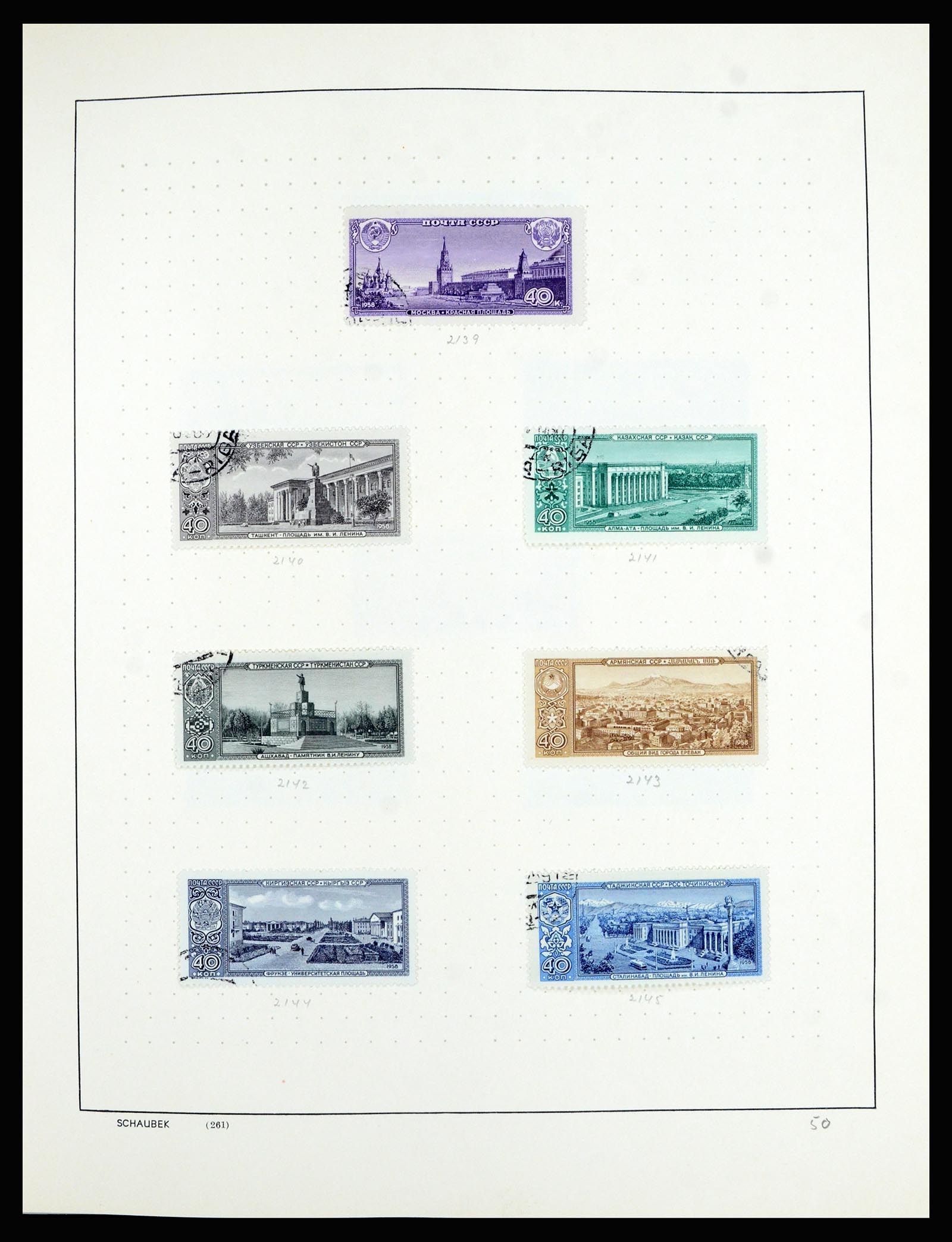 36711 034 - Postzegelverzameling 36711 Rusland 1956-1969.