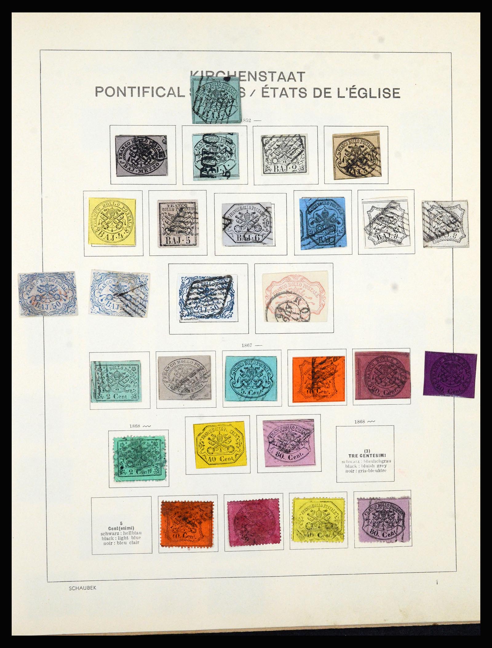 36715 001 - Postzegelverzameling 36715 Italiaanse Staten 1850-1860.