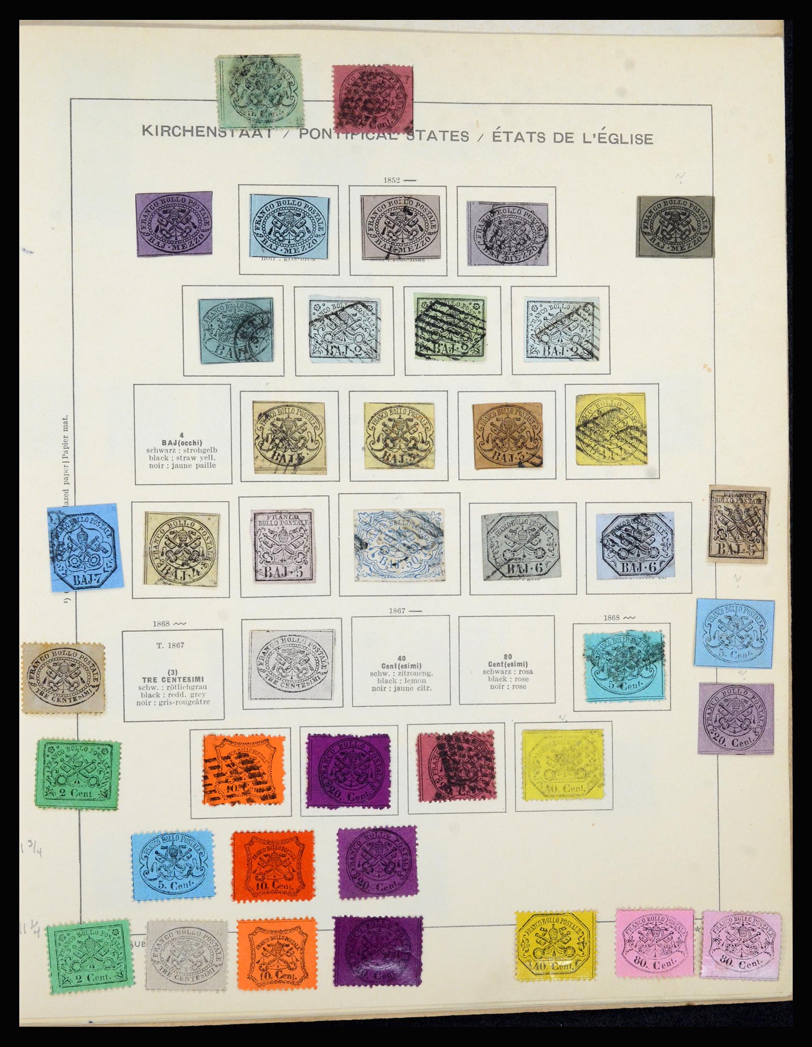 36715 002 - Postzegelverzameling 36715 Italiaanse Staten 1850-1860.