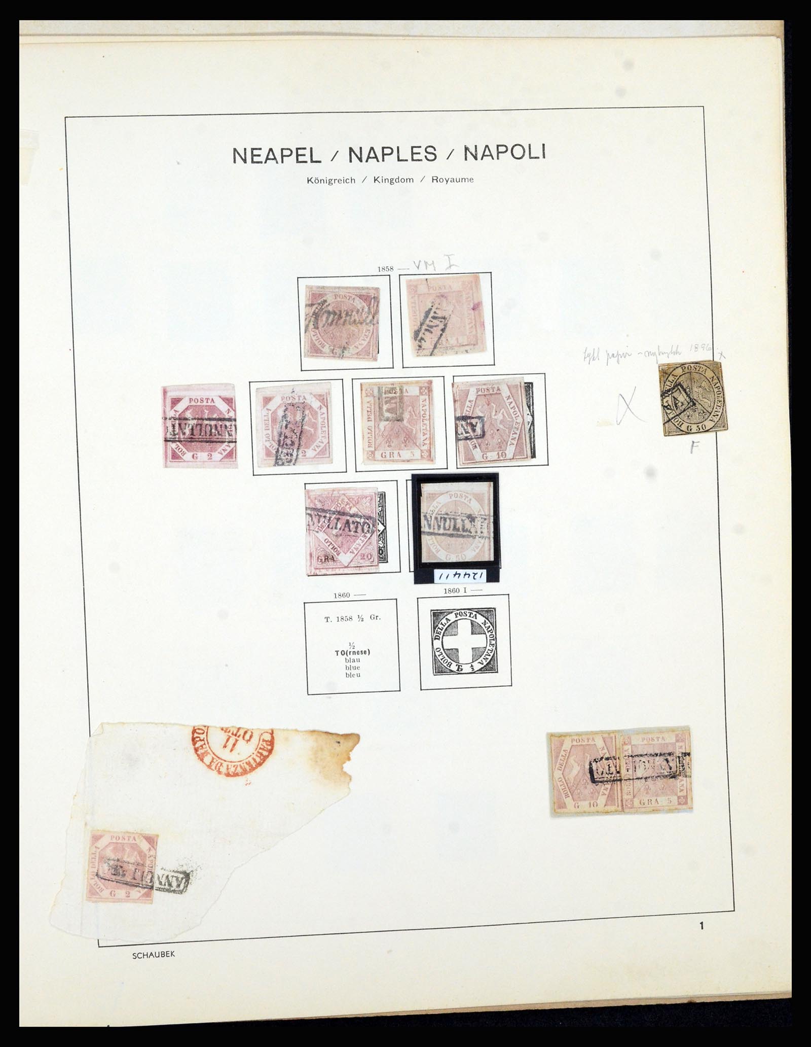 36715 004 - Postzegelverzameling 36715 Italiaanse Staten 1850-1860.