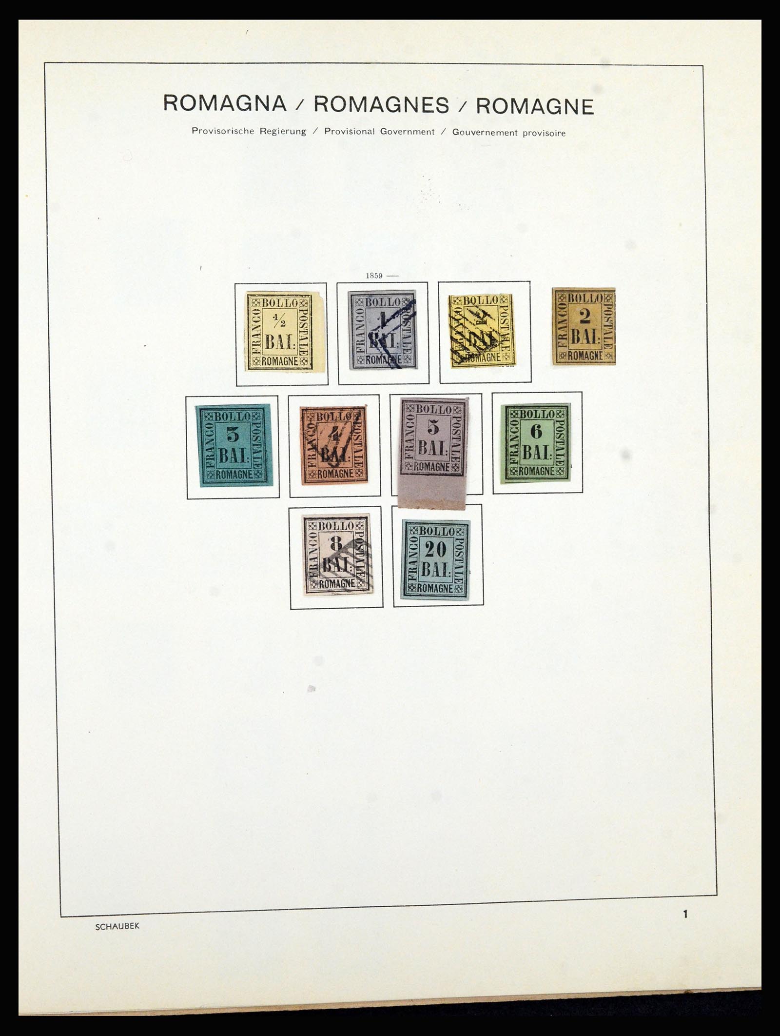 36715 007 - Postzegelverzameling 36715 Italiaanse Staten 1850-1860.